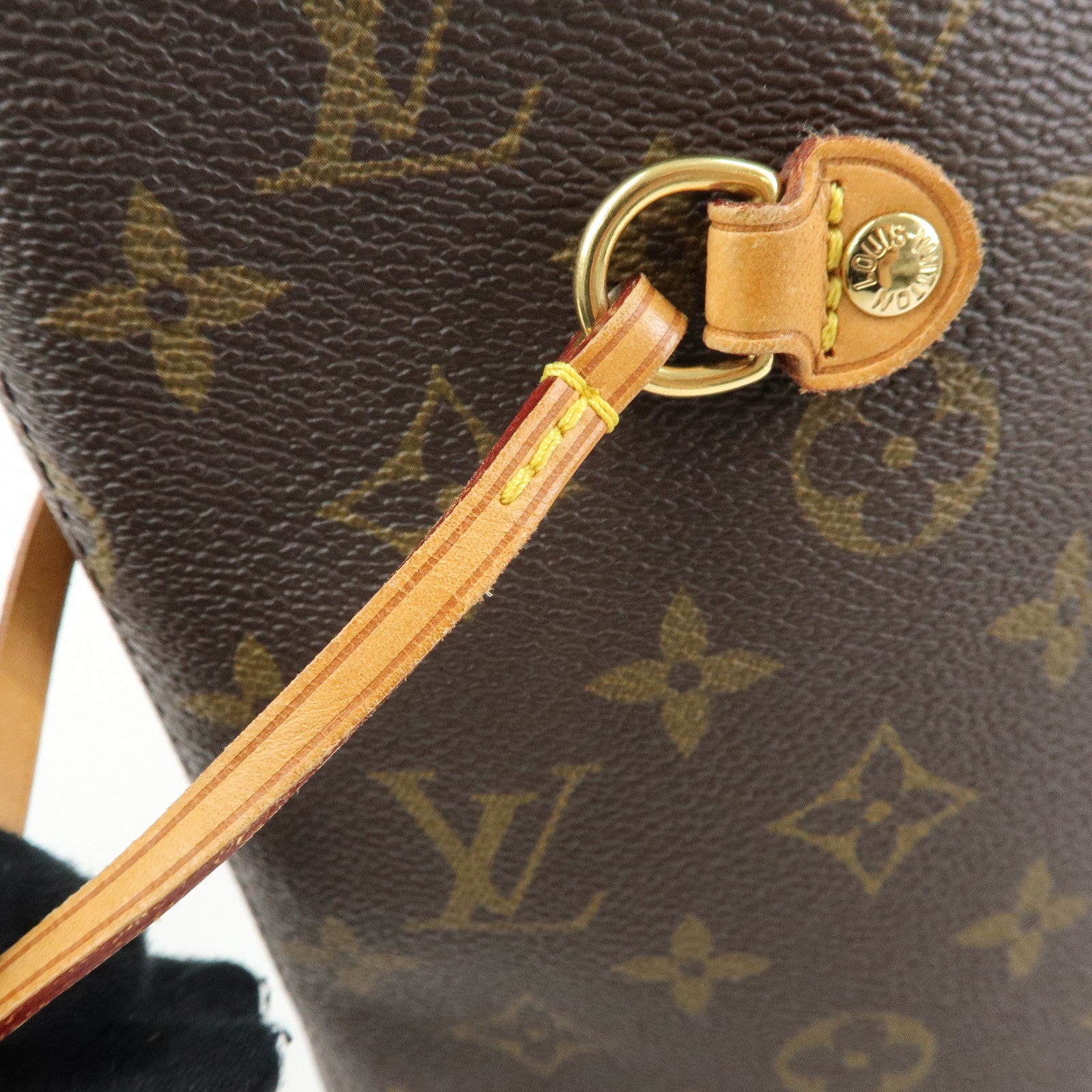 Louis Vuitton Monogram Neverfull MM Tote Shoulder Bag Brown M40156