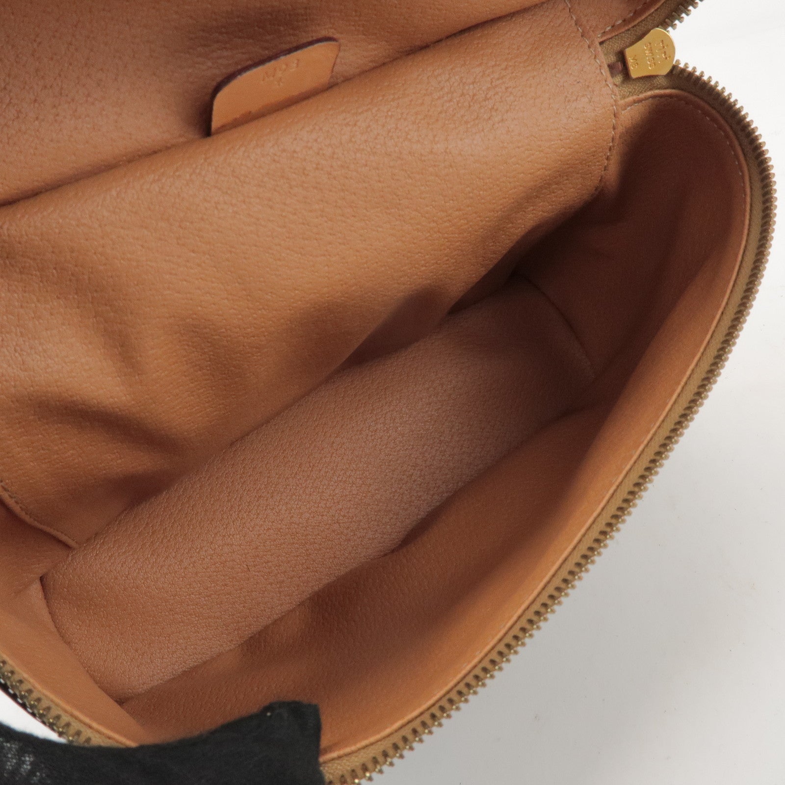 CELINE Macadam PVC Leather Hand Bag Vanity Bag Brown