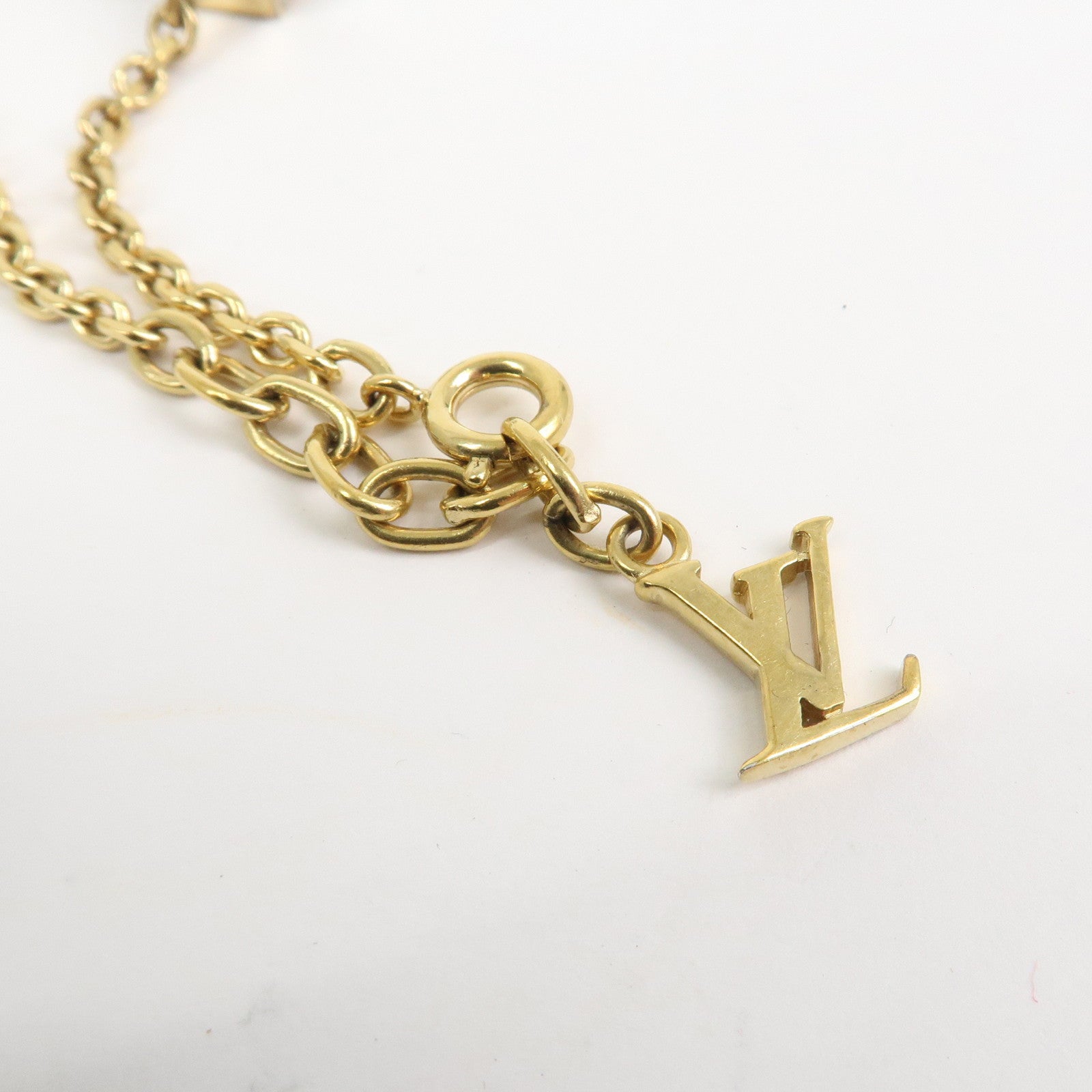 Louis Vuitton Collier Gamble Rhinestone Bracelet Gold M66060