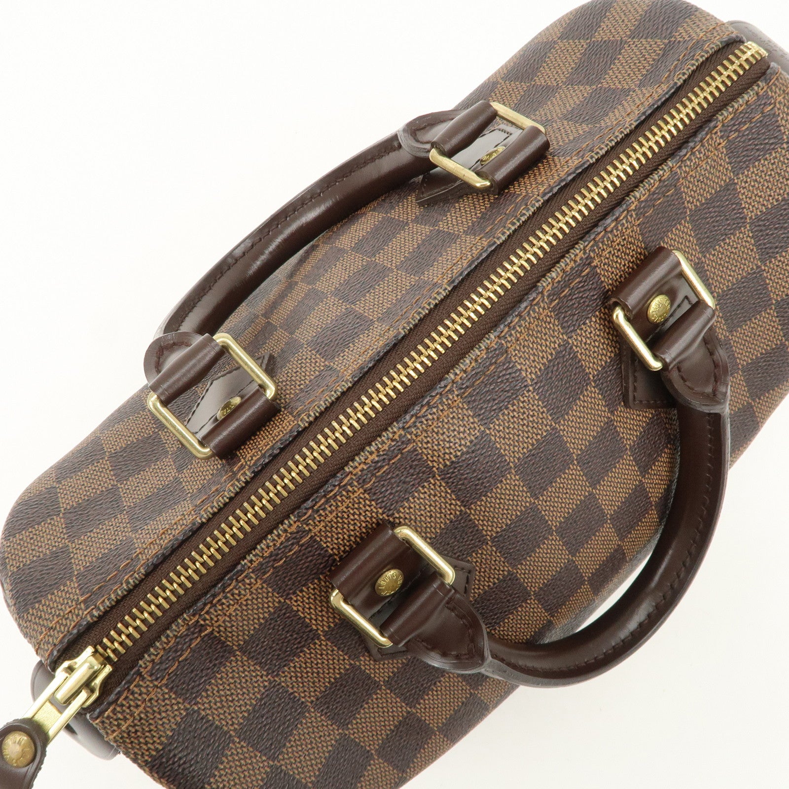 Louis Vuitton Damier Ebene Speedy 25 Hand Bag Boston Bag N41532