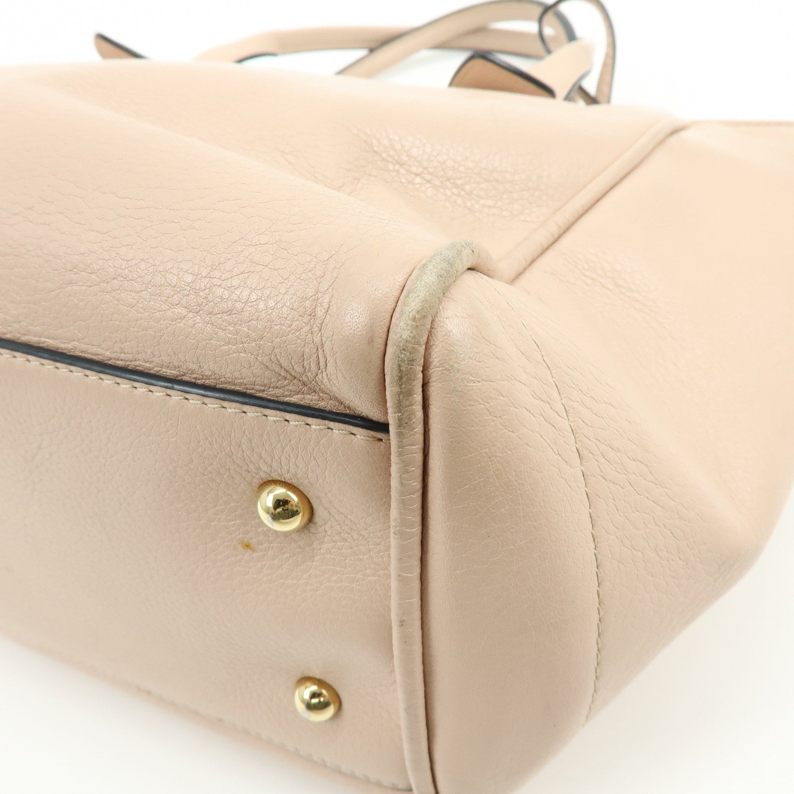 LOEWE Heritage Calf Leather Tote Bag Hand Bag Light Pink