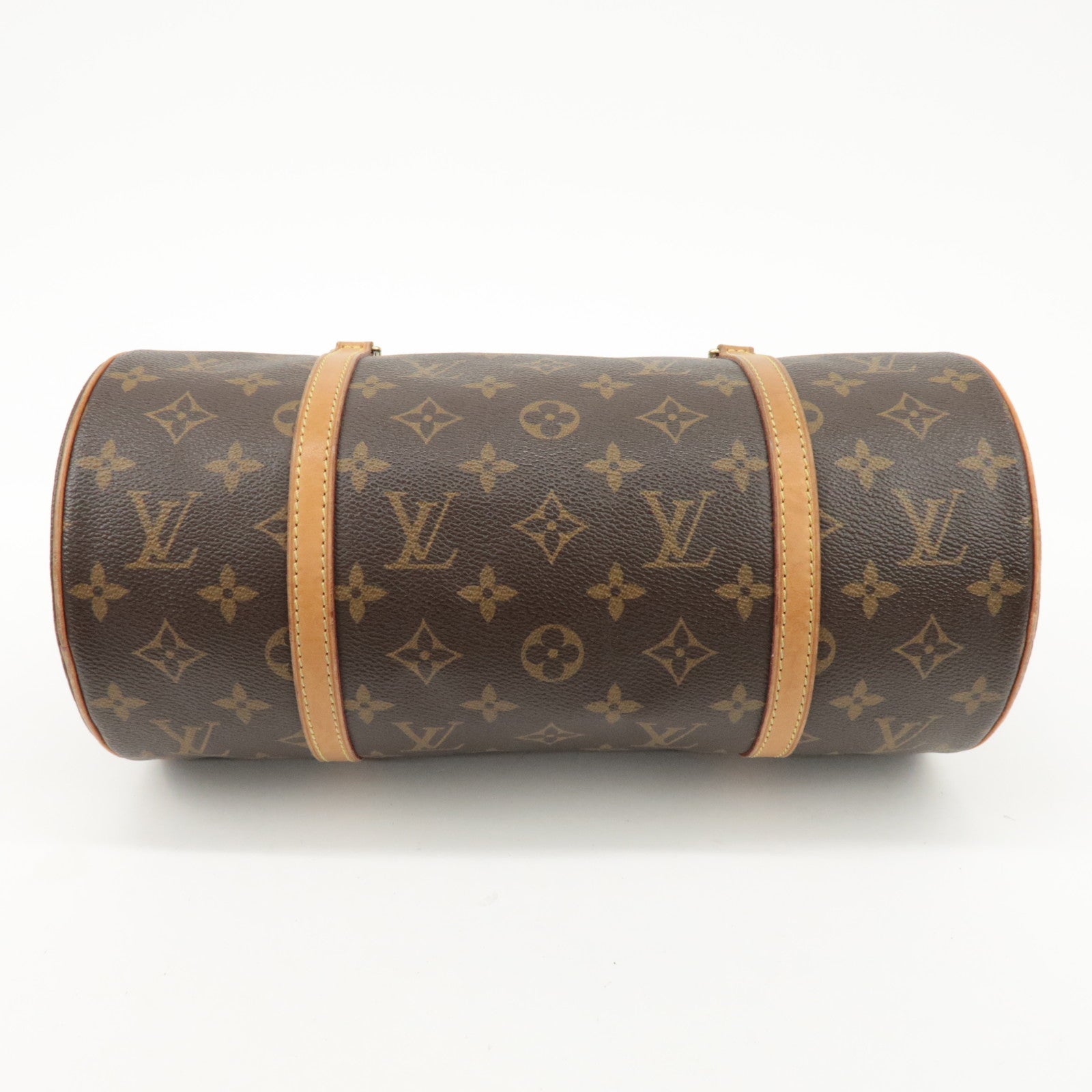 Louis Vuitton Monogram Papillon 30 Hand Bag New Style Brown M51385 Used