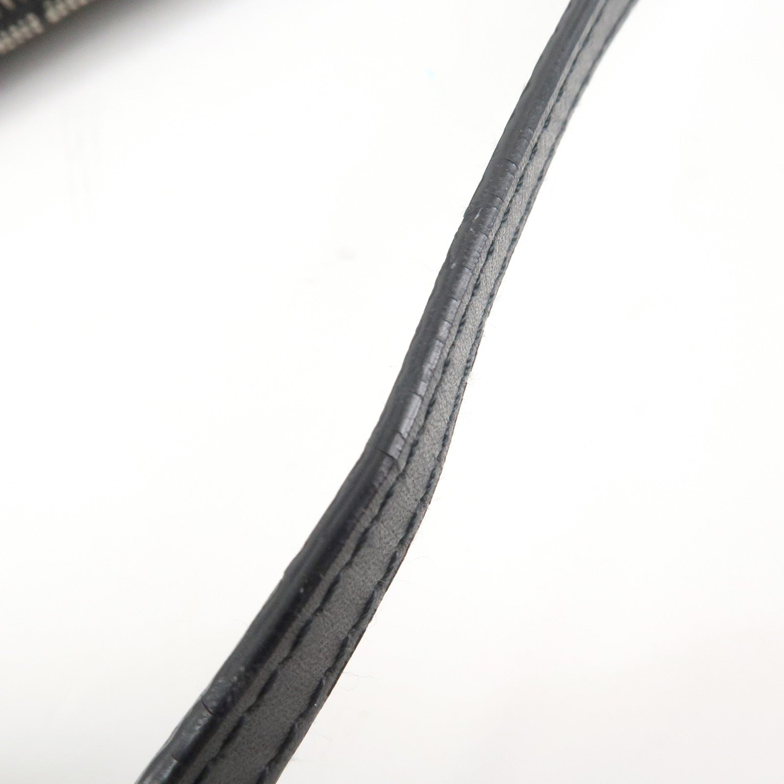 Christian Dior Trotter Canvas Leather Saddle Pouch Shoulder Bag Black Used