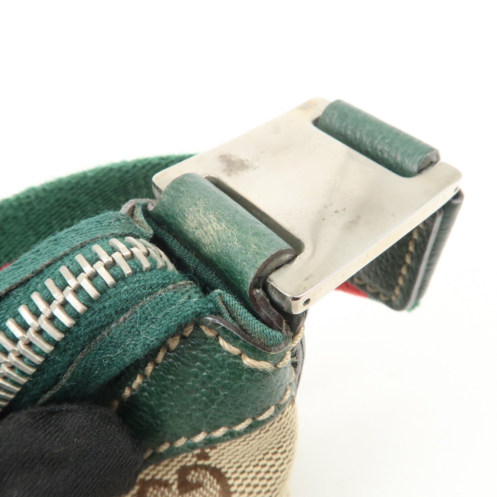 GUCCI Sherry GG Canvas Leather Shoulder Bag Hand Bag Beige 145813