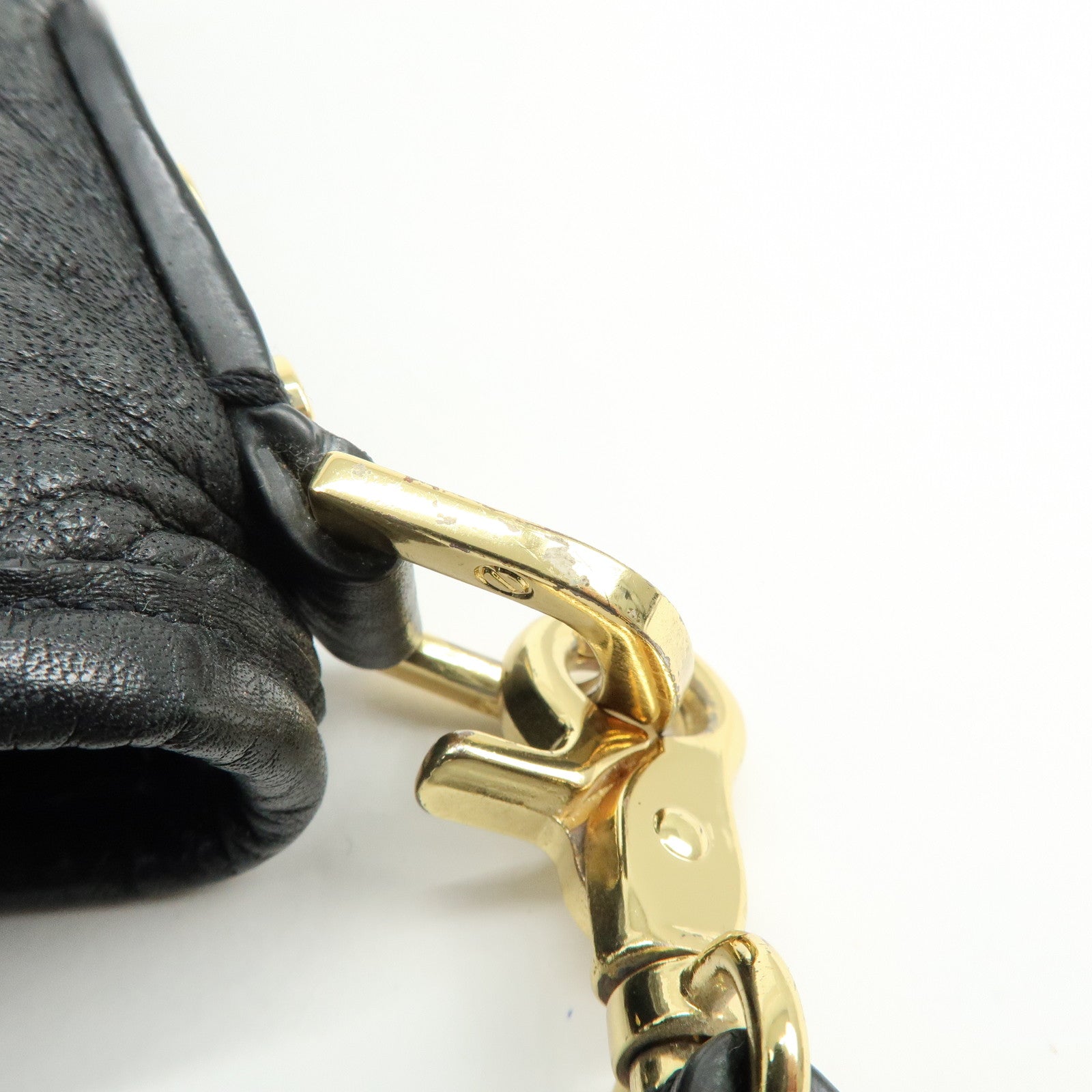 TORY BURCH Double T Leather 2Way Bag Hand Bag Shoulder Bag Black