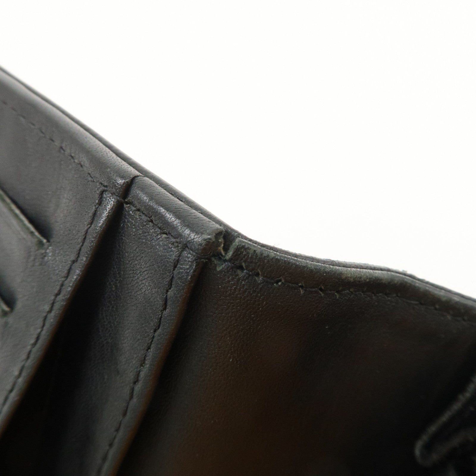 CHANEL Seburga COCO Mark Caviarskin Bi-fold Long Wallet Black