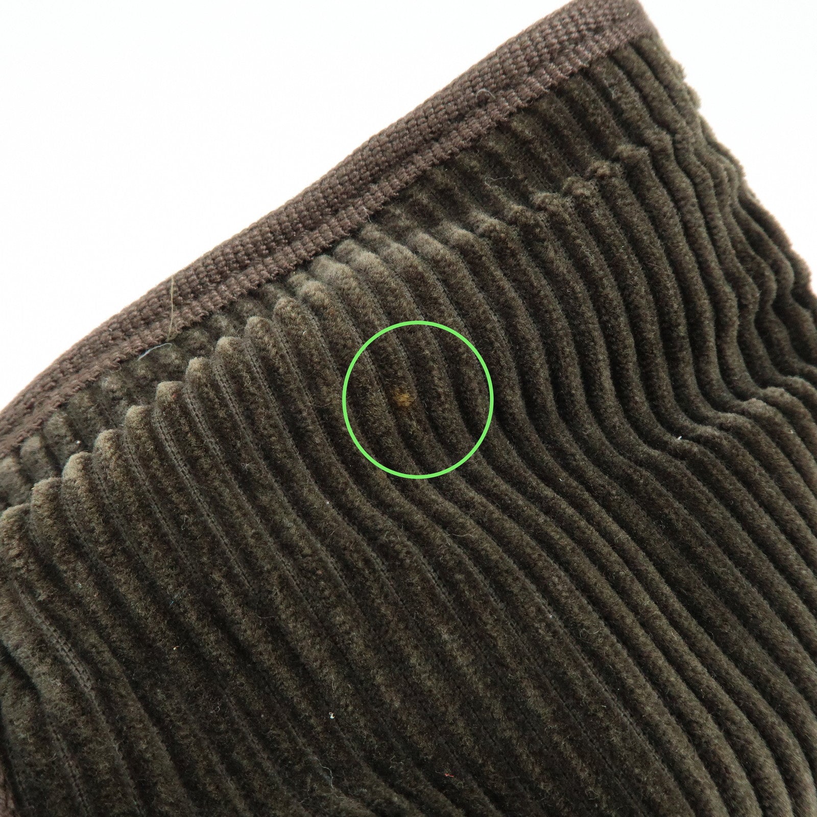 SAINT LAURENT PARIS Cassandra Corduroy Suede Tote Bag Dark Green