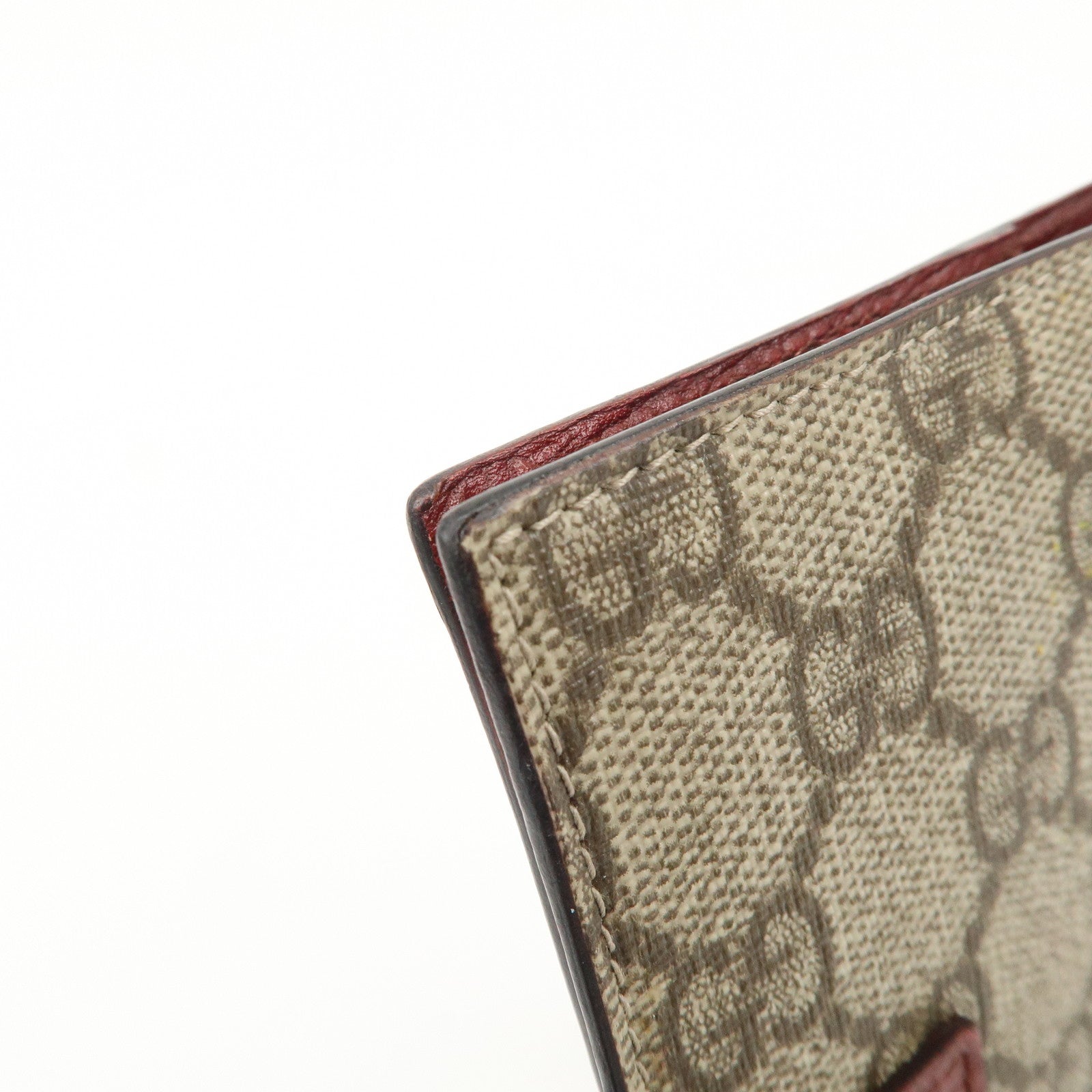 GUCC GG Supreme Canvas Leather Planner Cover Beige Brown 115240 Used