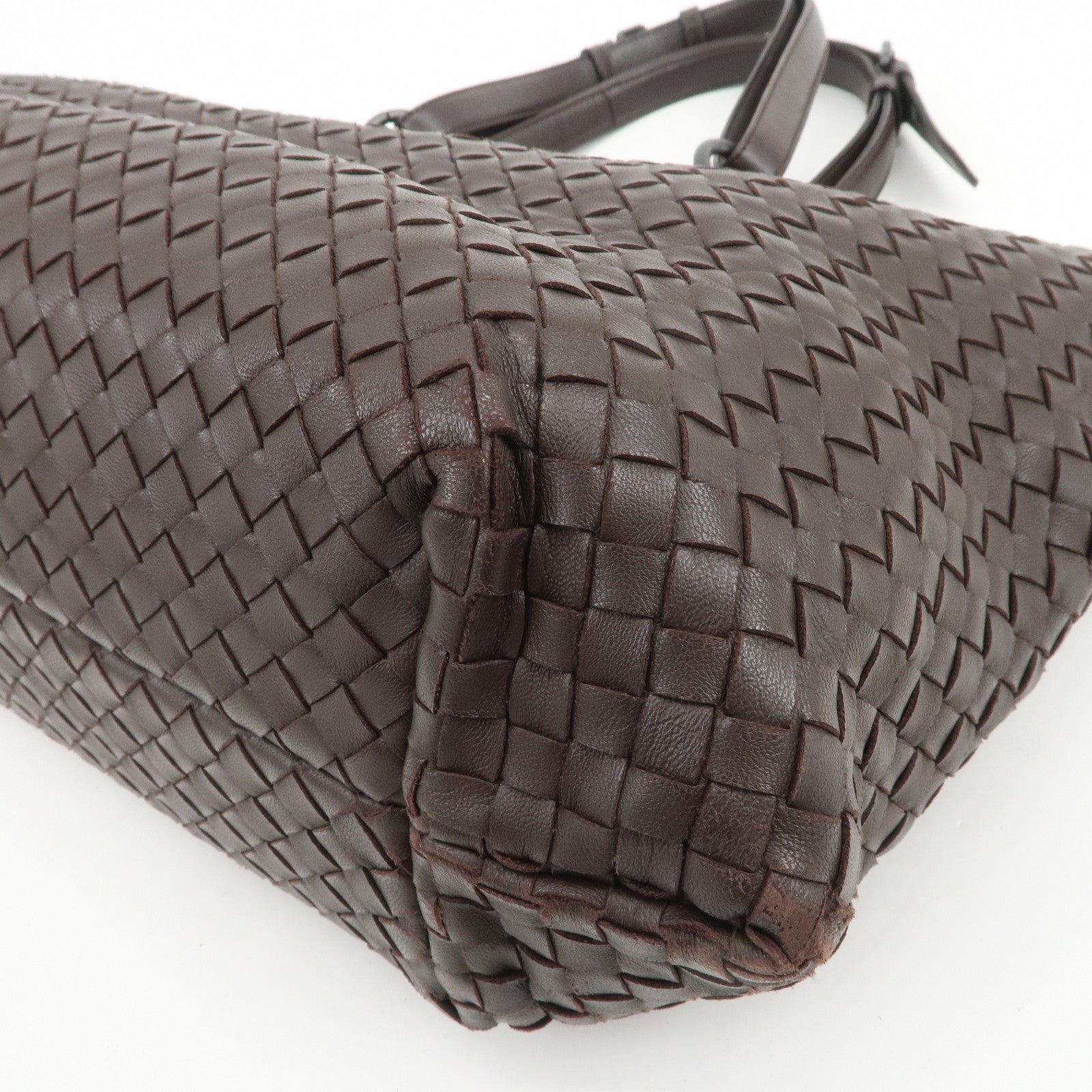 BOTTEGA VENETA Intrecciato Nappa Leather Tote Bag Hand Bag Brown