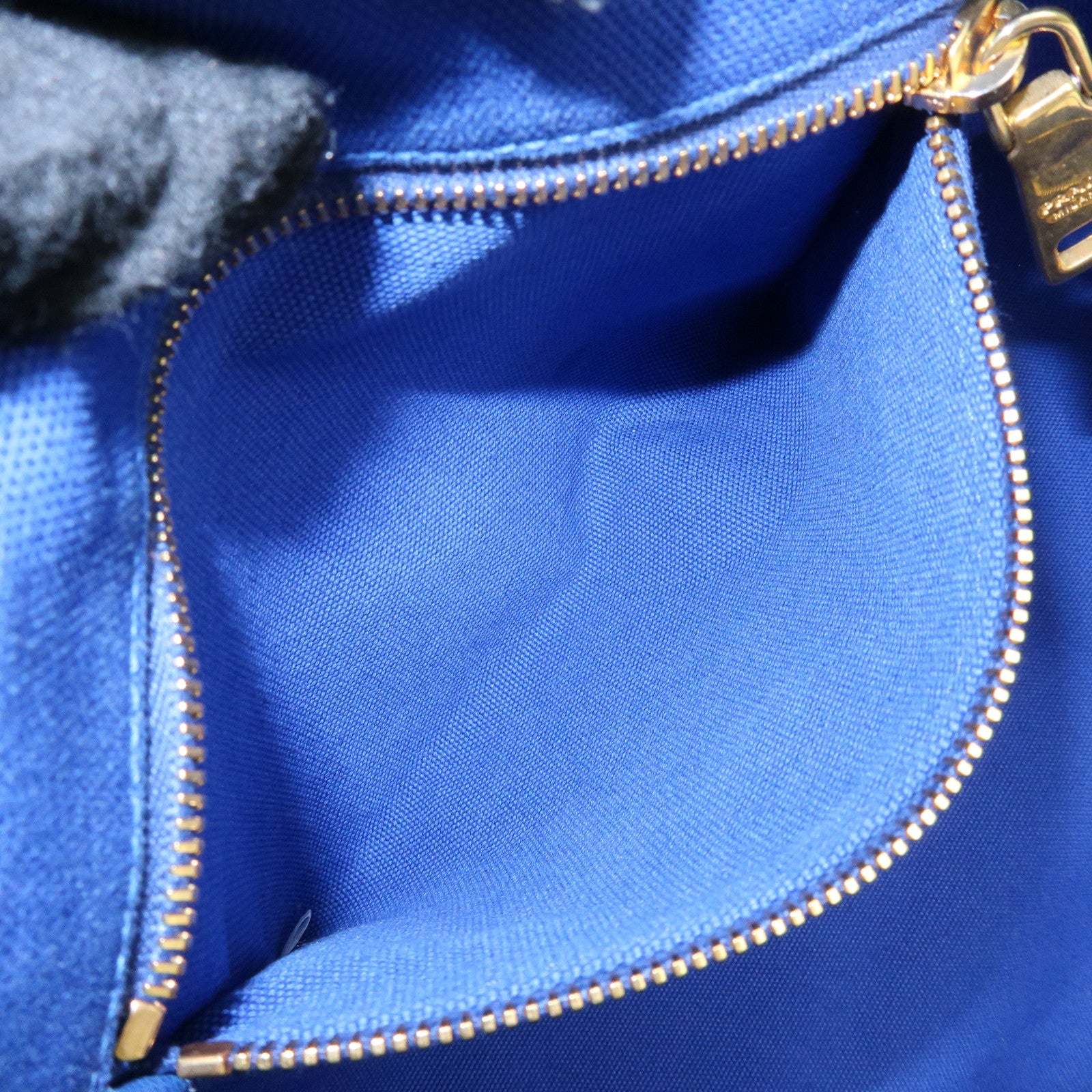 PRADA Triangle Logo Canapa Canvas 2Way Bag Tote Bag Blue BN2642