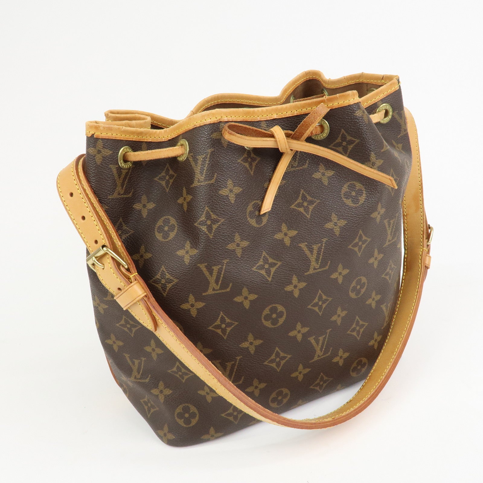 Louis Vuitton Monogram Petit Noe Shoulder Bag Brown M42226