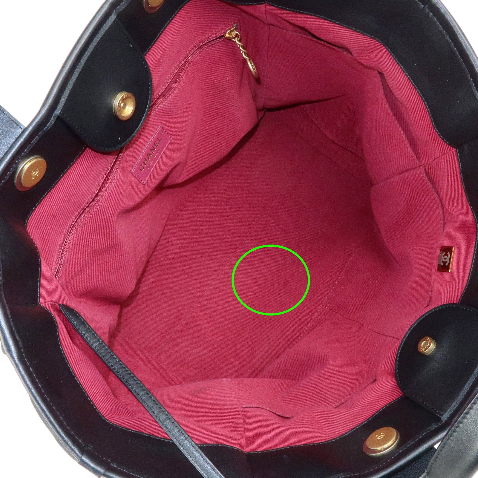 CHANEL Deauville GM Lamb Skin 2Way Shoulder Tote Bag  Black A66941