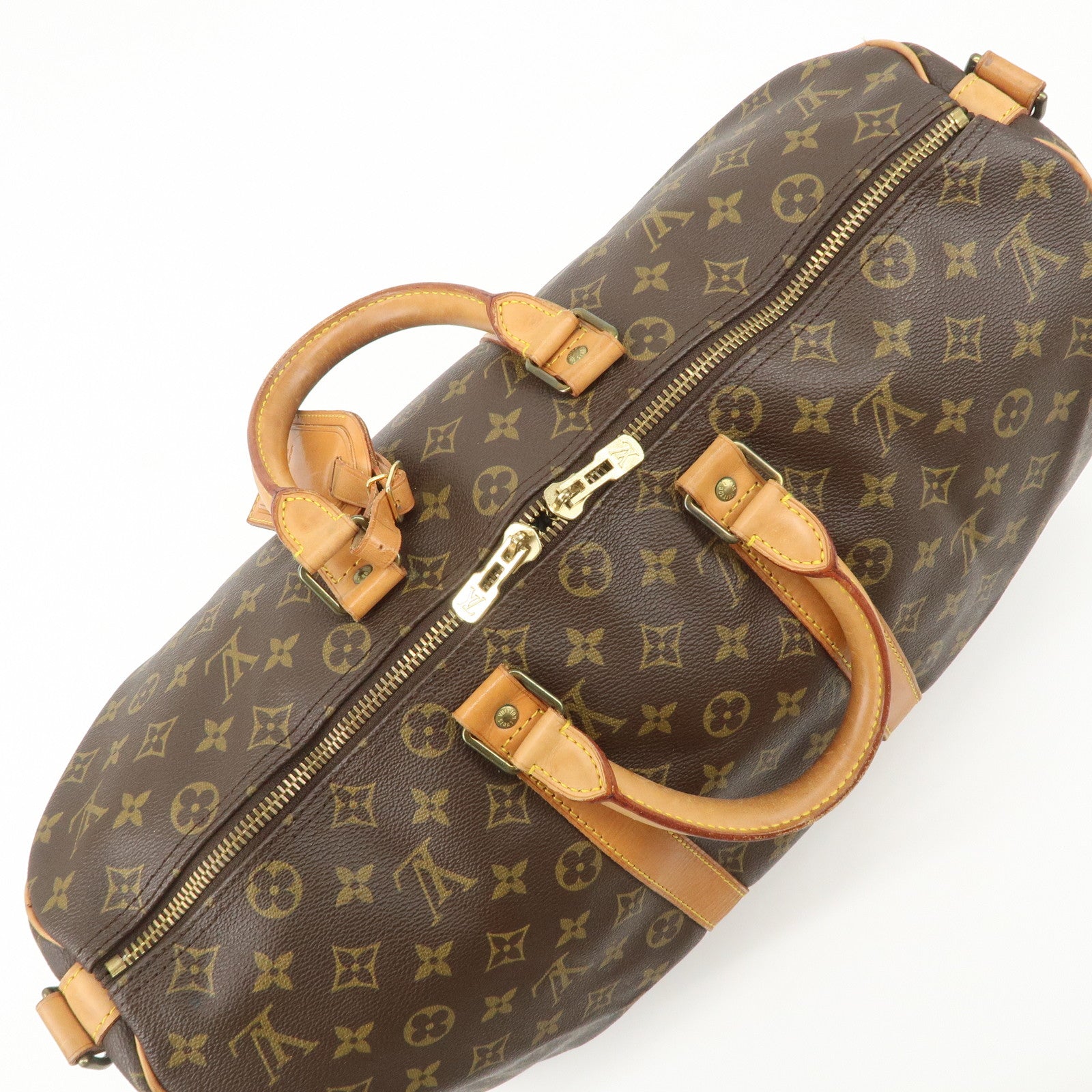Louis Vuitton Monogram Keep All Bandouliere 45 Boston Bag M41418