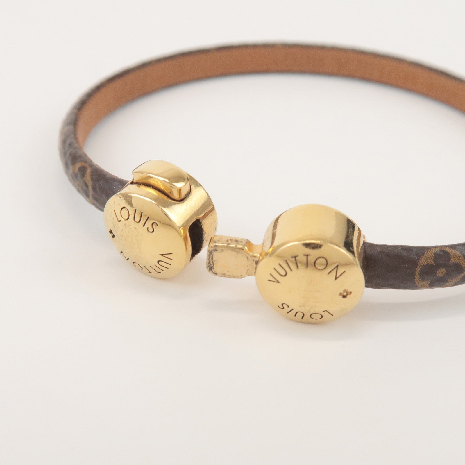 Louis Vuitton Monogram Historic Mini Bracelet Size 17 Brown M6407F