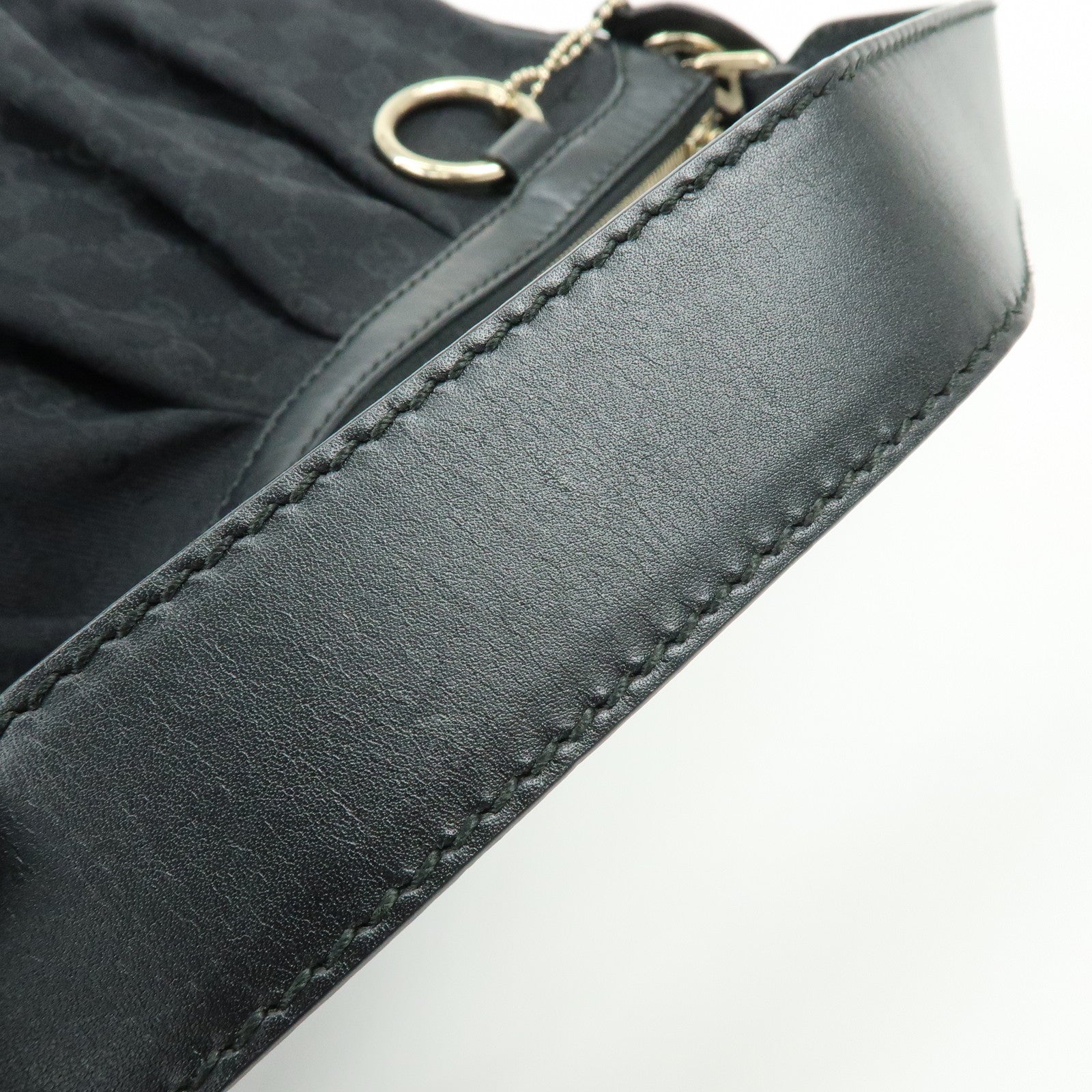 GUCCI Sukey GG Canvas Leather Shoulder Bag Black 232955