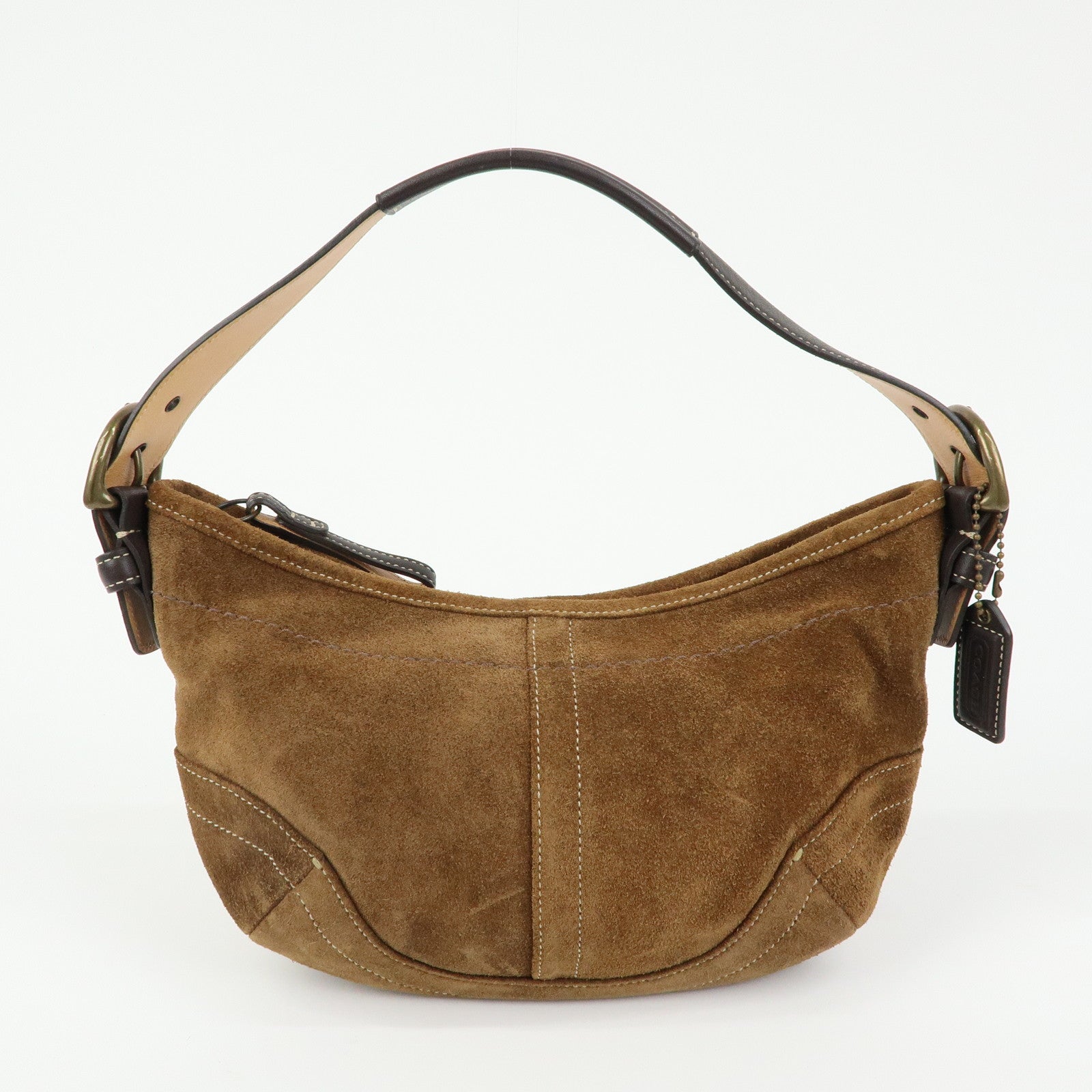 COACH Set of 3 Signature Canvas Suede PVC Shoulder Bag Pouch