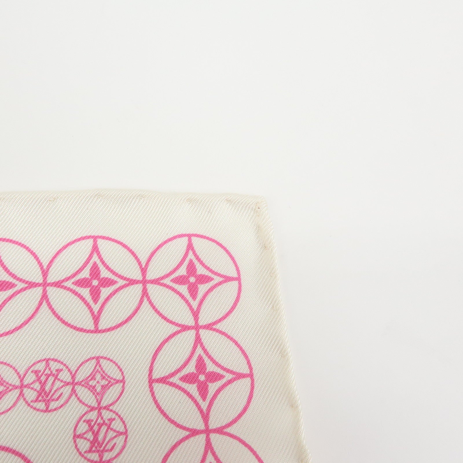 Louis Vuitton Silk 100% Scarf Murakami White Pink