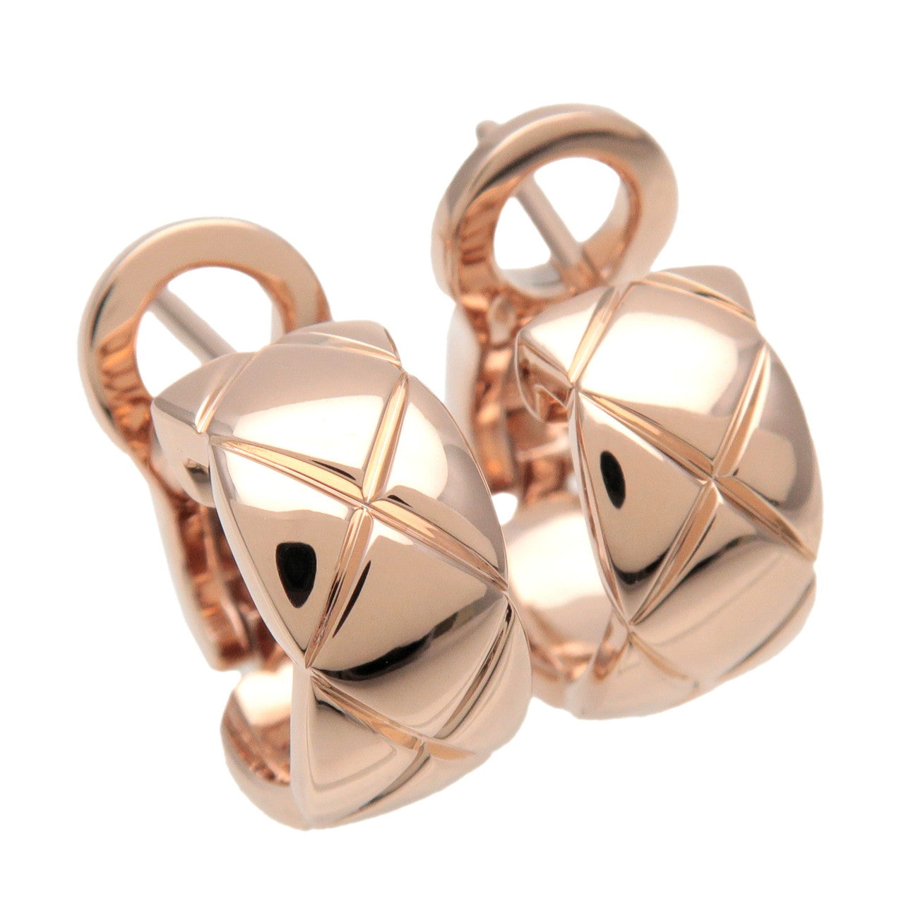 CHANEL COCO Crush Earring K18 750PG Rose Gold J11754