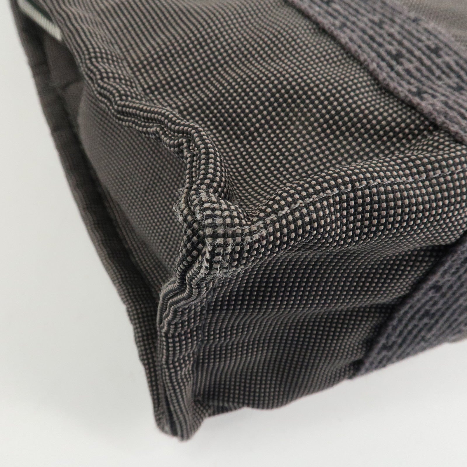 HERMES Her Line A Dos MM Canvas Back Pack Tote Bag Black