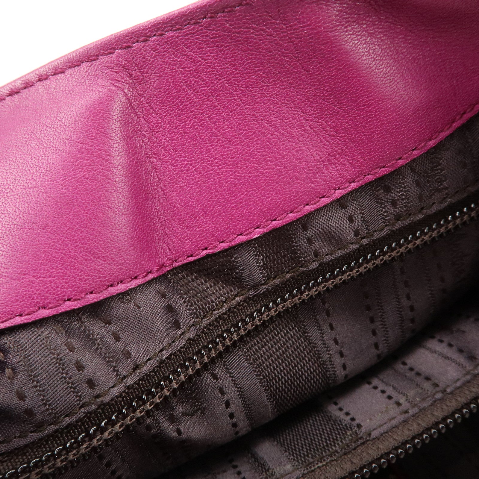 Ferragamo Gancini Leather Shoulder Bag Hand Bag Purple