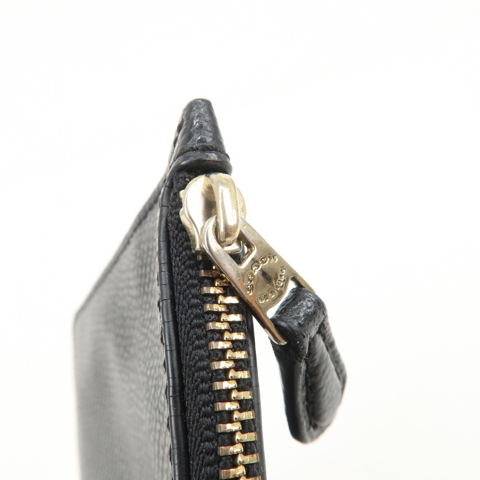 COACH Set of 3 Pouch Wallet Coin Case Brown Light Blue Black Ivory