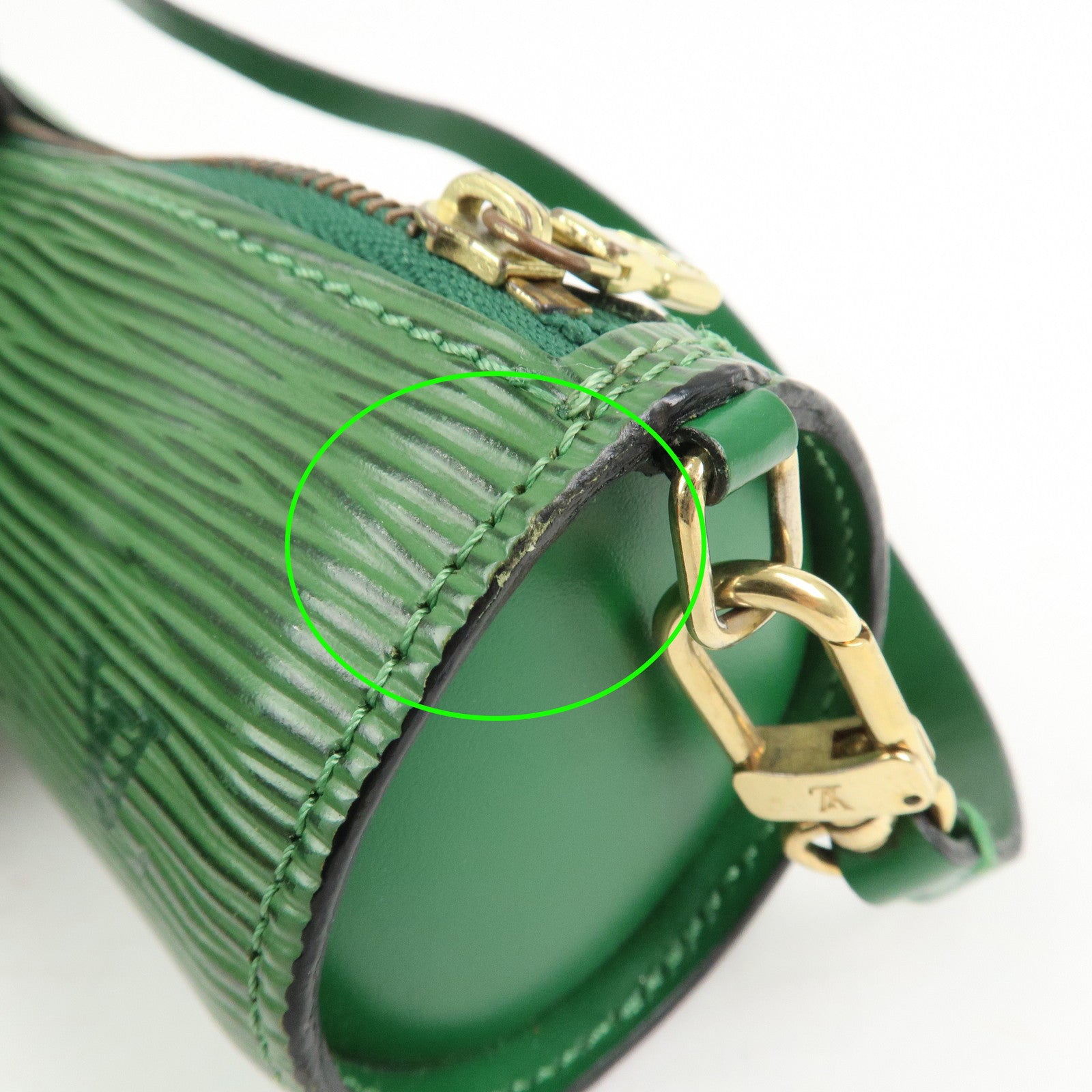 Louis Vuitton Epi Mini Pouch For Soufflot Hand Bag Borneo Green