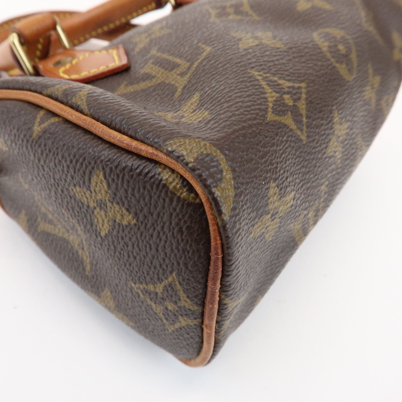 Louis Vuitton Monogram Mini Speedy Hand Bag Boston Bag Brown M41534