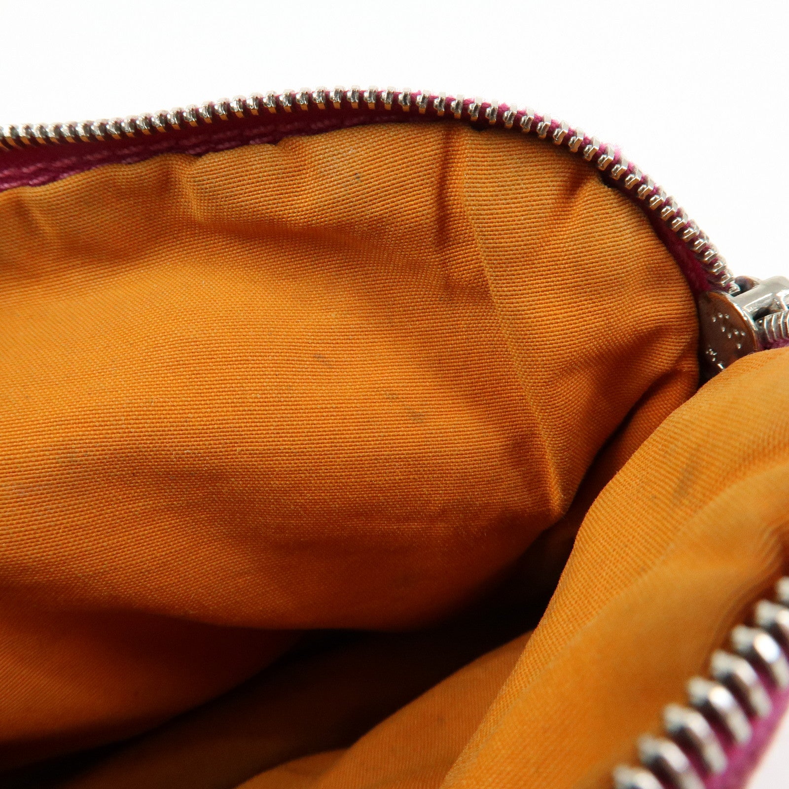 HERMES Bolide Set of 3 Canvas Pouch Cosmetic Case Orange Pink Beige