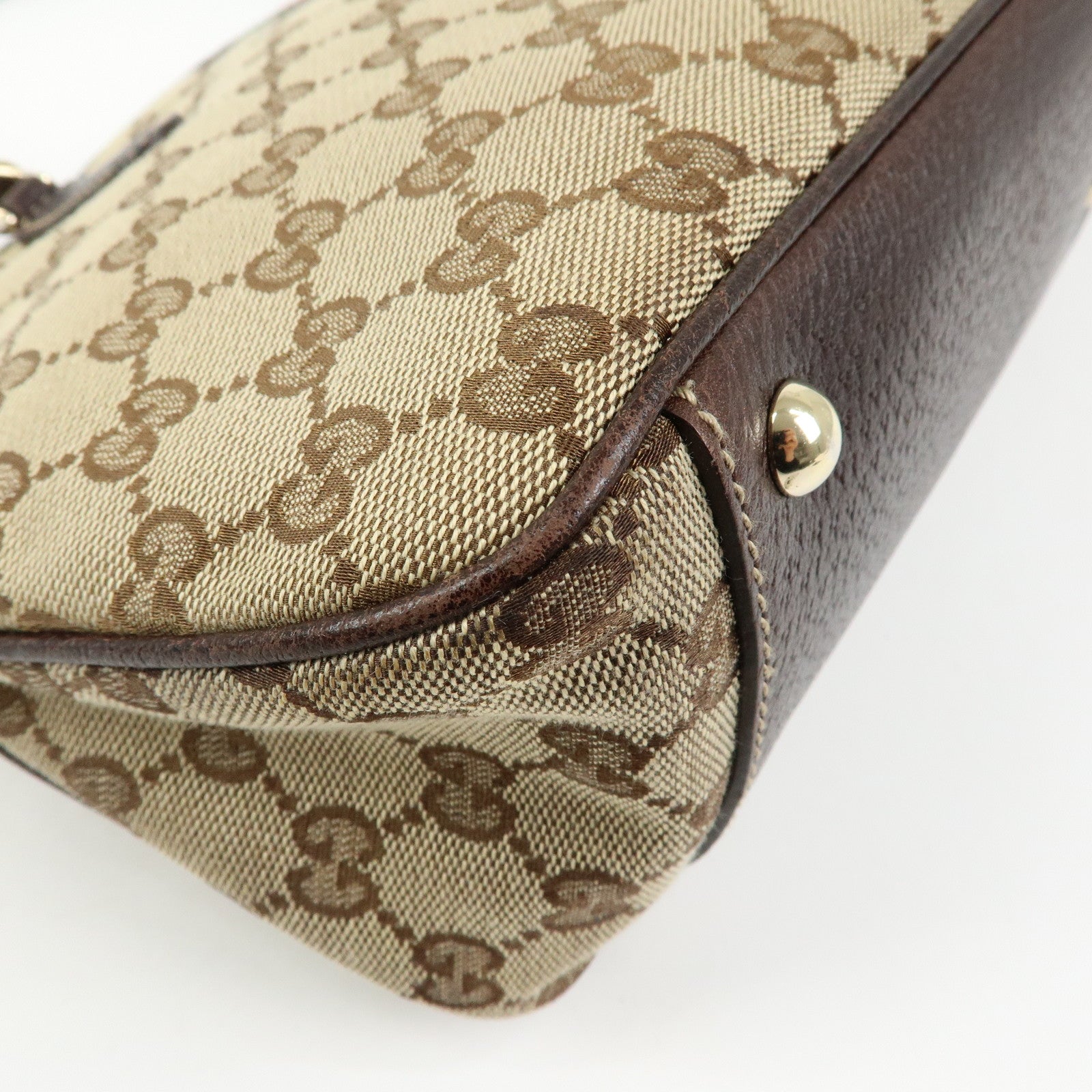 GUCCI Sherry GG Canvas Tote Bag Shoulder Bag Beige Brown 161717
