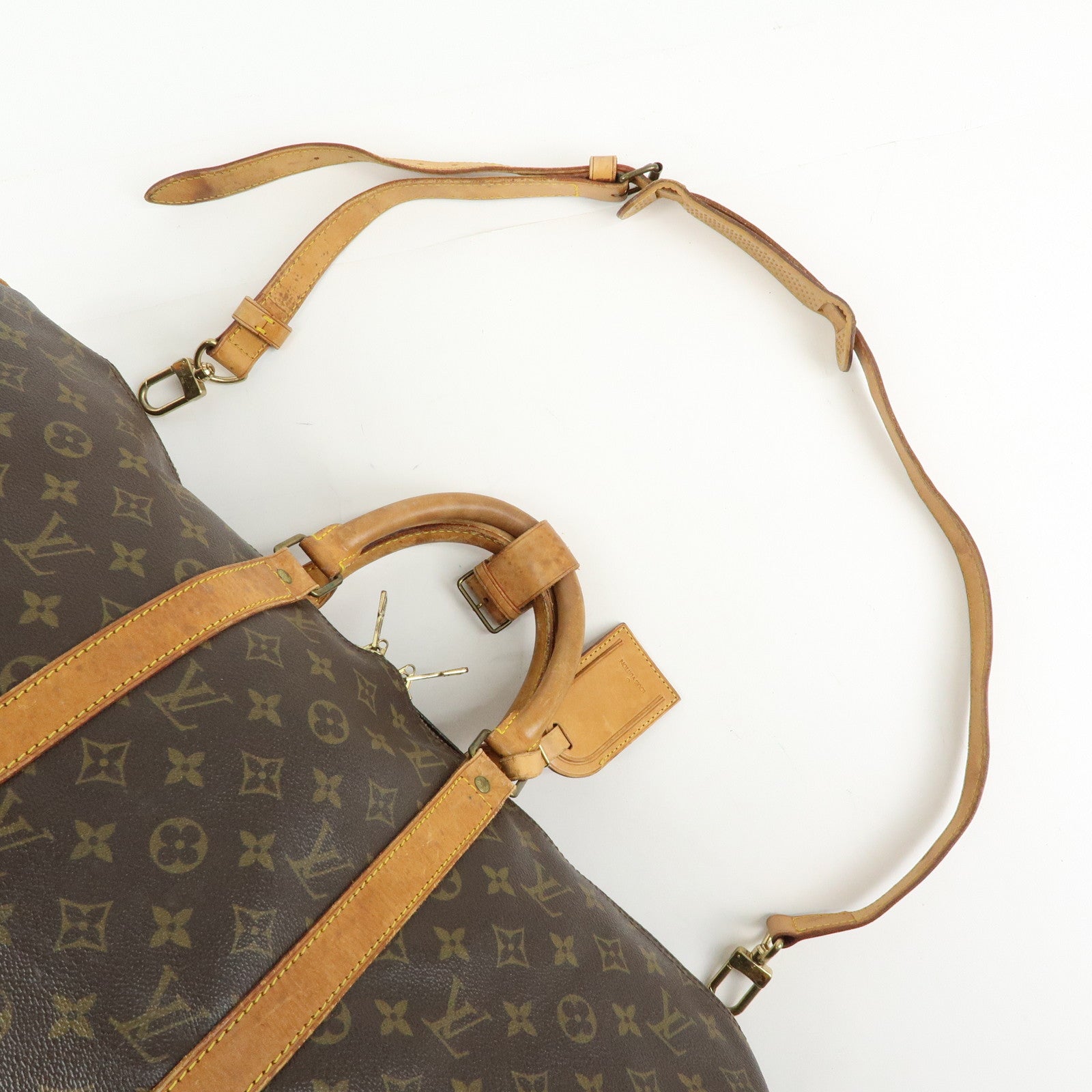 Louis Vuitton Monogram Keep All Bandouliere 50 Boston Bag M41416
