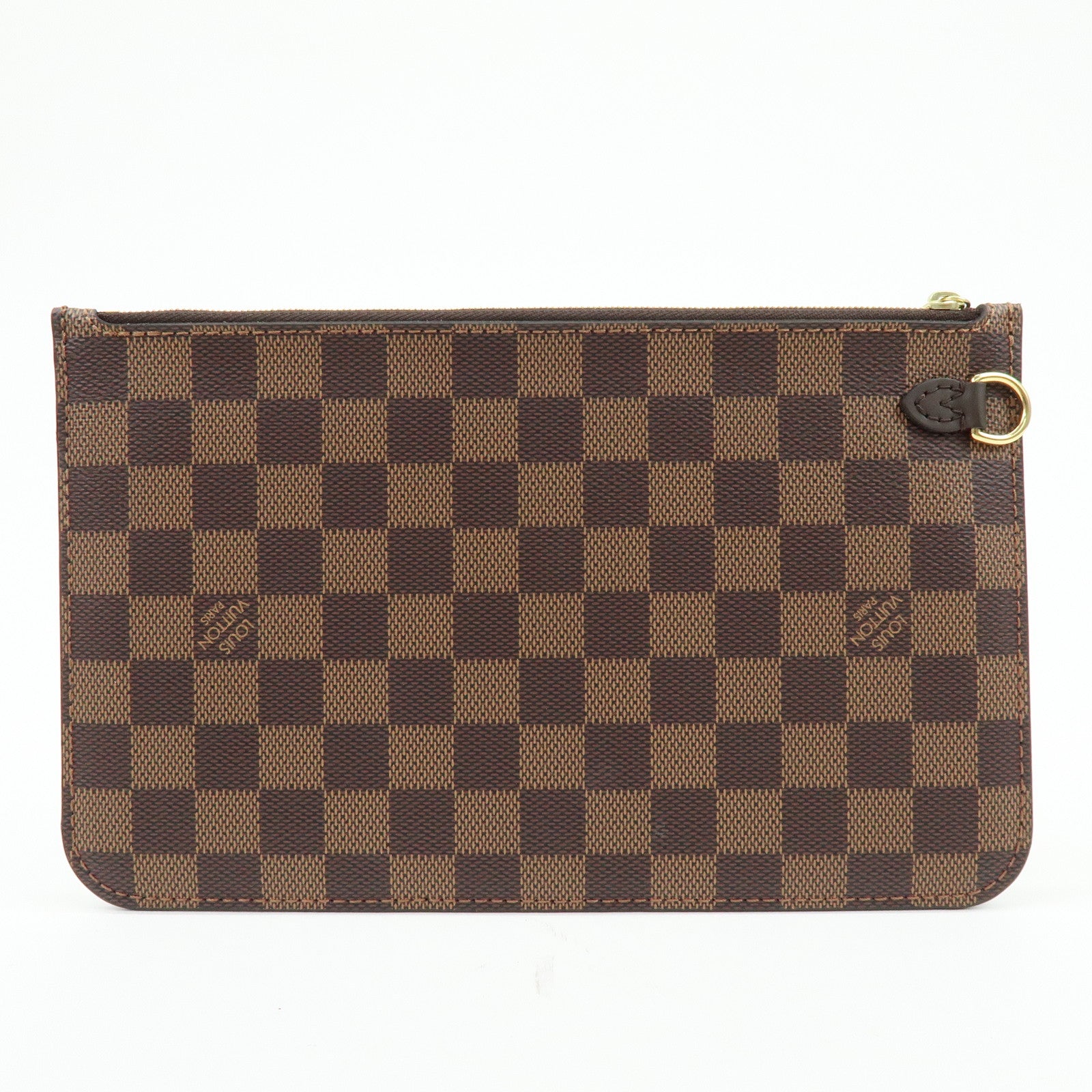 Louis Vuitton Damier Canvas Pouch for Neverfull MM Ebene N41358