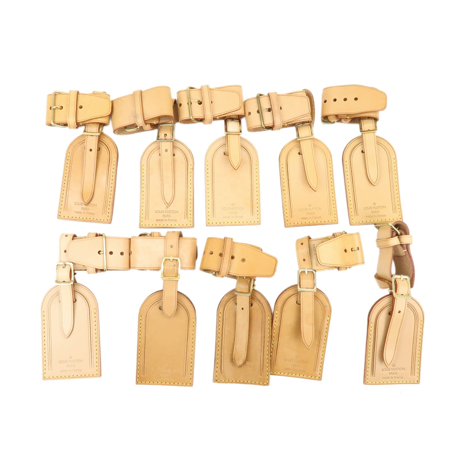 Louis Vuitton Set of 10 Leather Name Tag & Poignet
