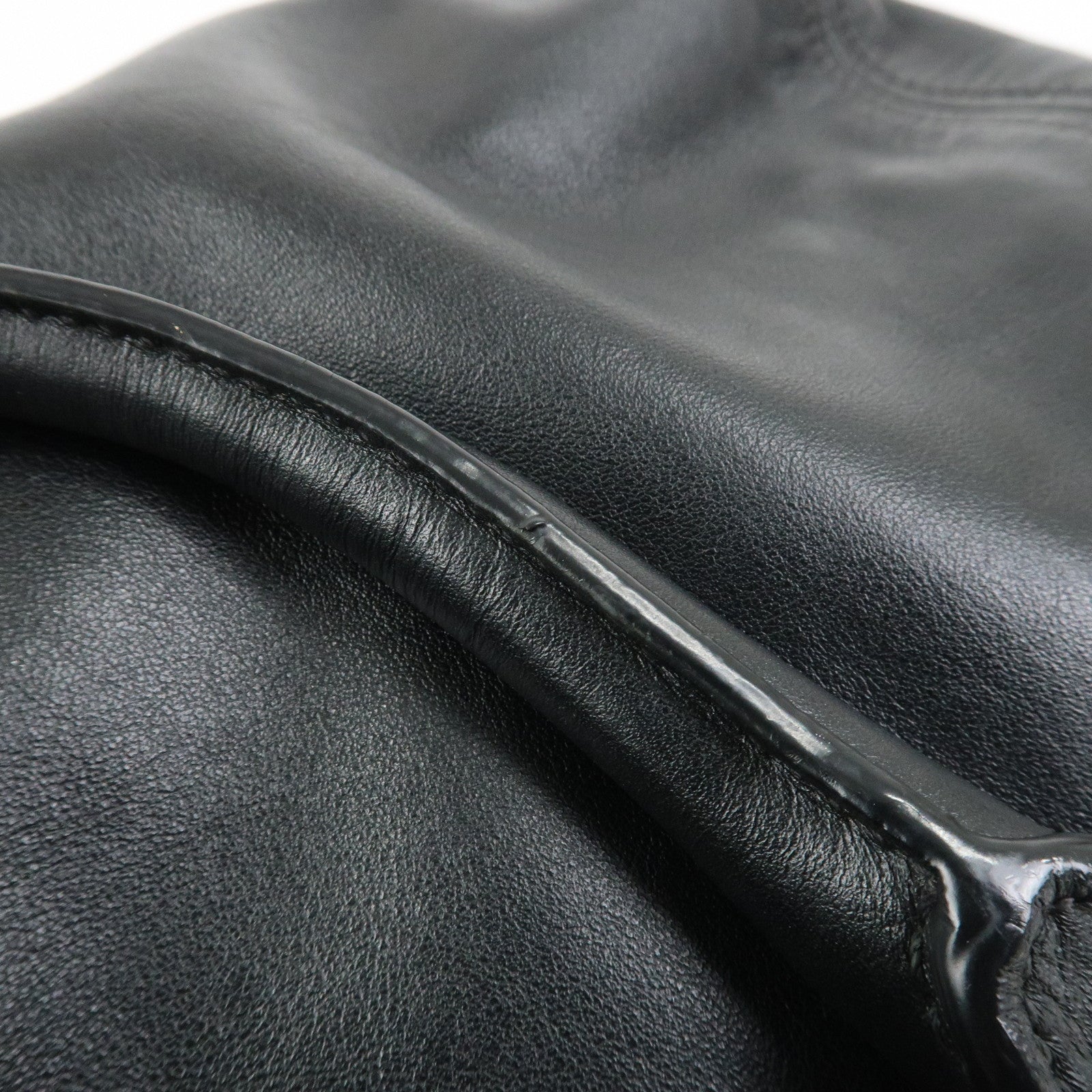 PRADA Logo Leather 2WAY Bag Hand Bag Shoulder Bag Black BN2866