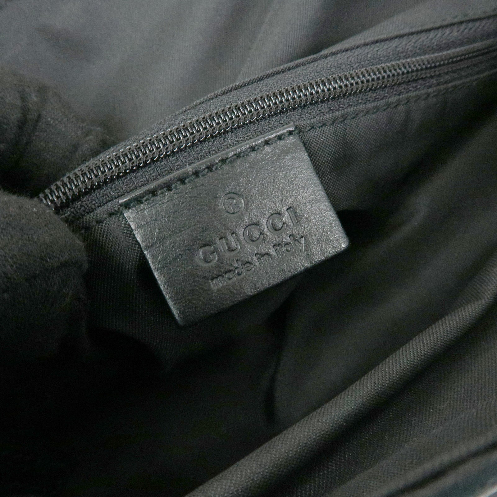 GUCCI GG Nylon Leather Backpack Rucksack Black 003・0238