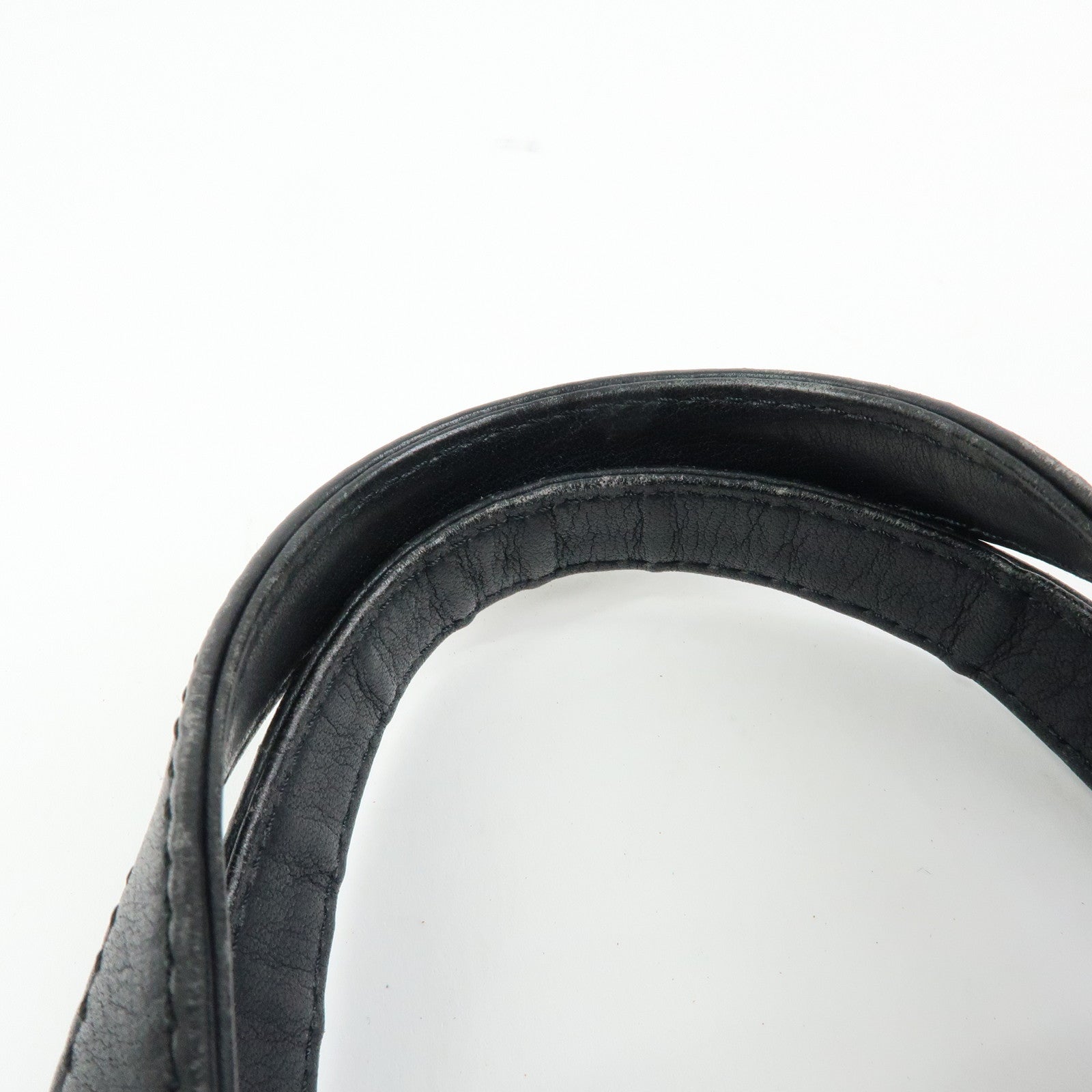LOEWE Anagram Suede Leather Hand Bag Tote Bag Black