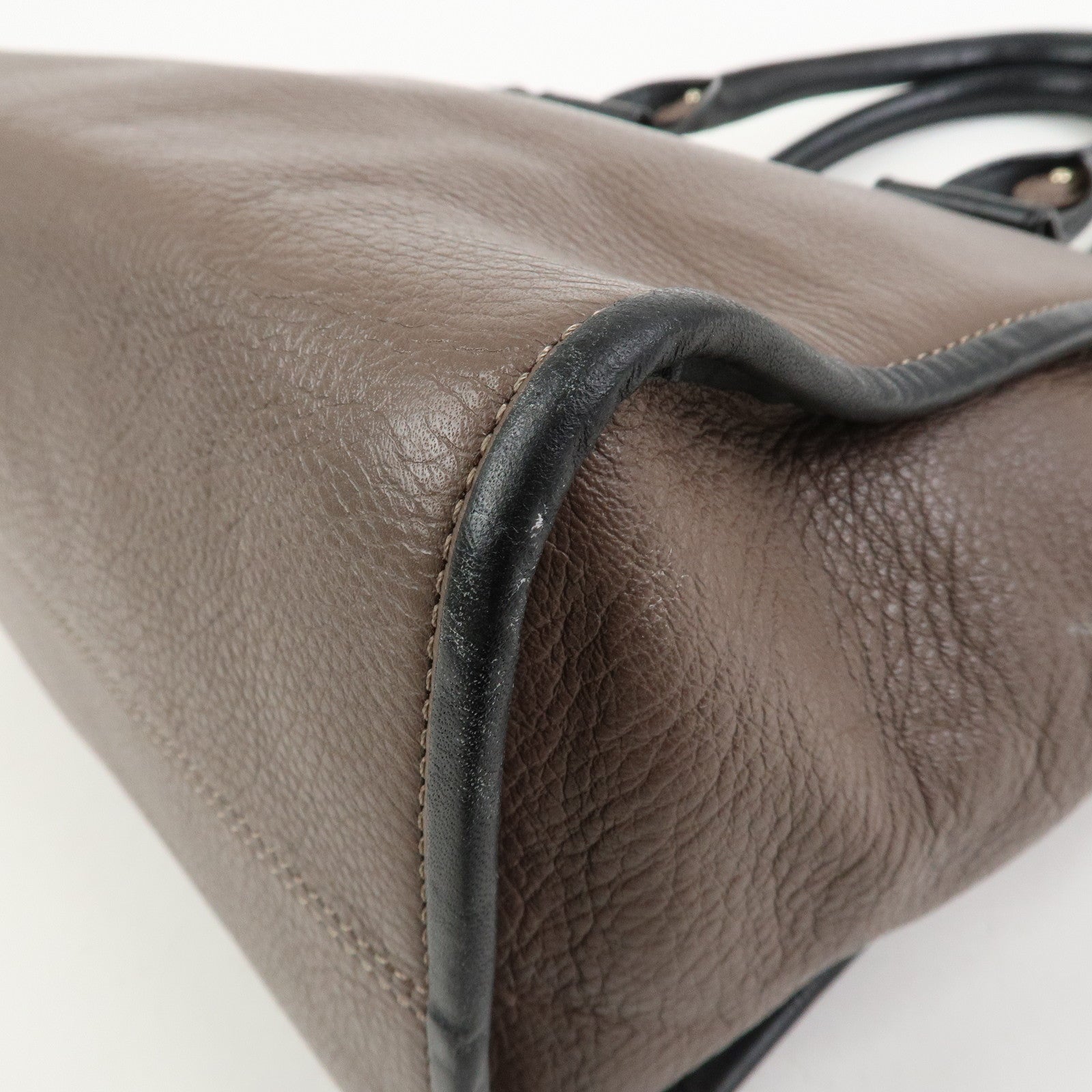 Chloe See by Chloe Leather Tote Bag Hand Bag Gray