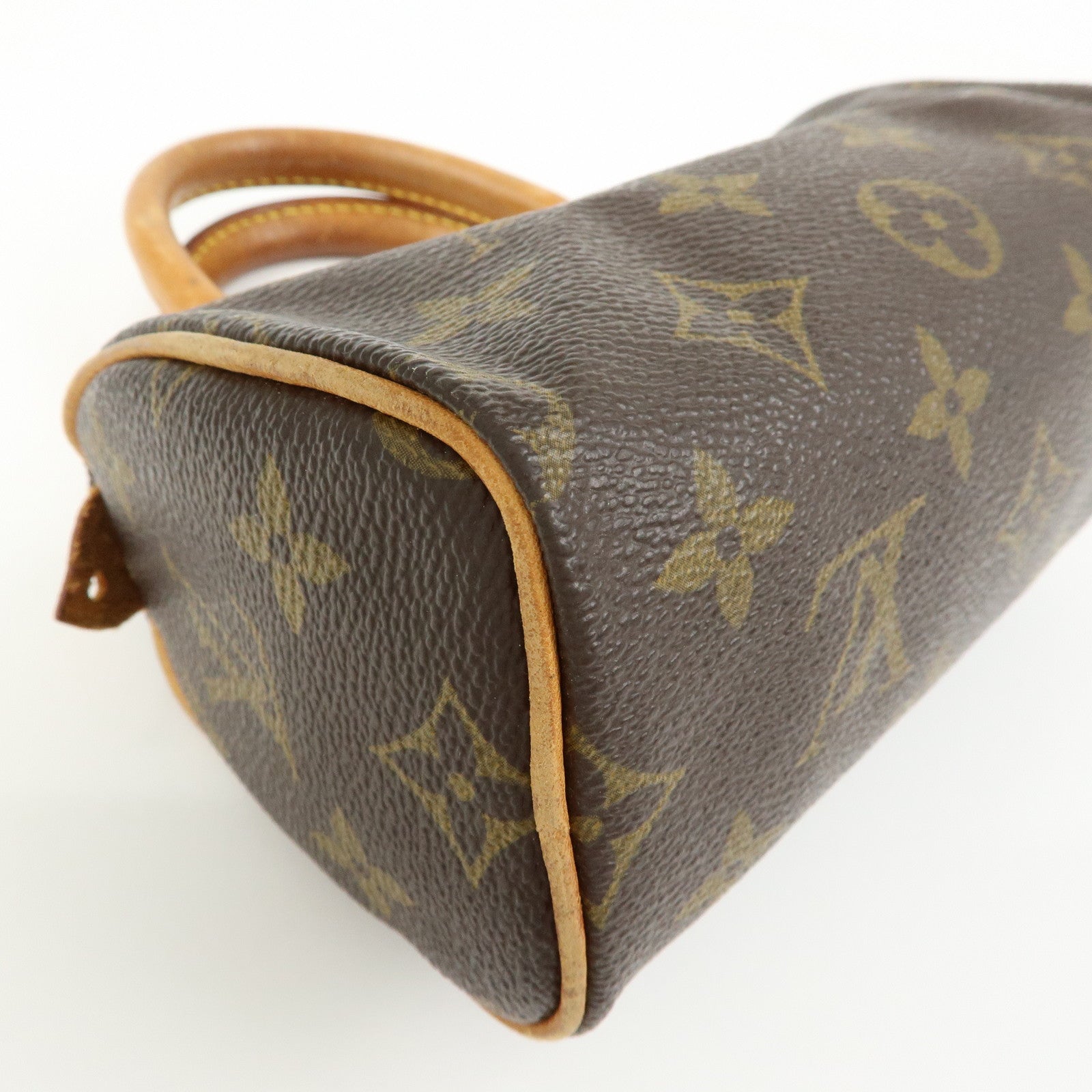 Louis Vuitton Monogram Mini Speedy Hand Bag Brown M41534