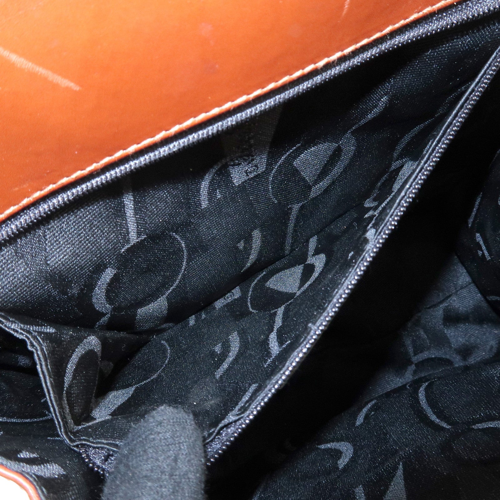 Ferragamo Vara Leather Hand Bag Shoulder Bag Brown Used