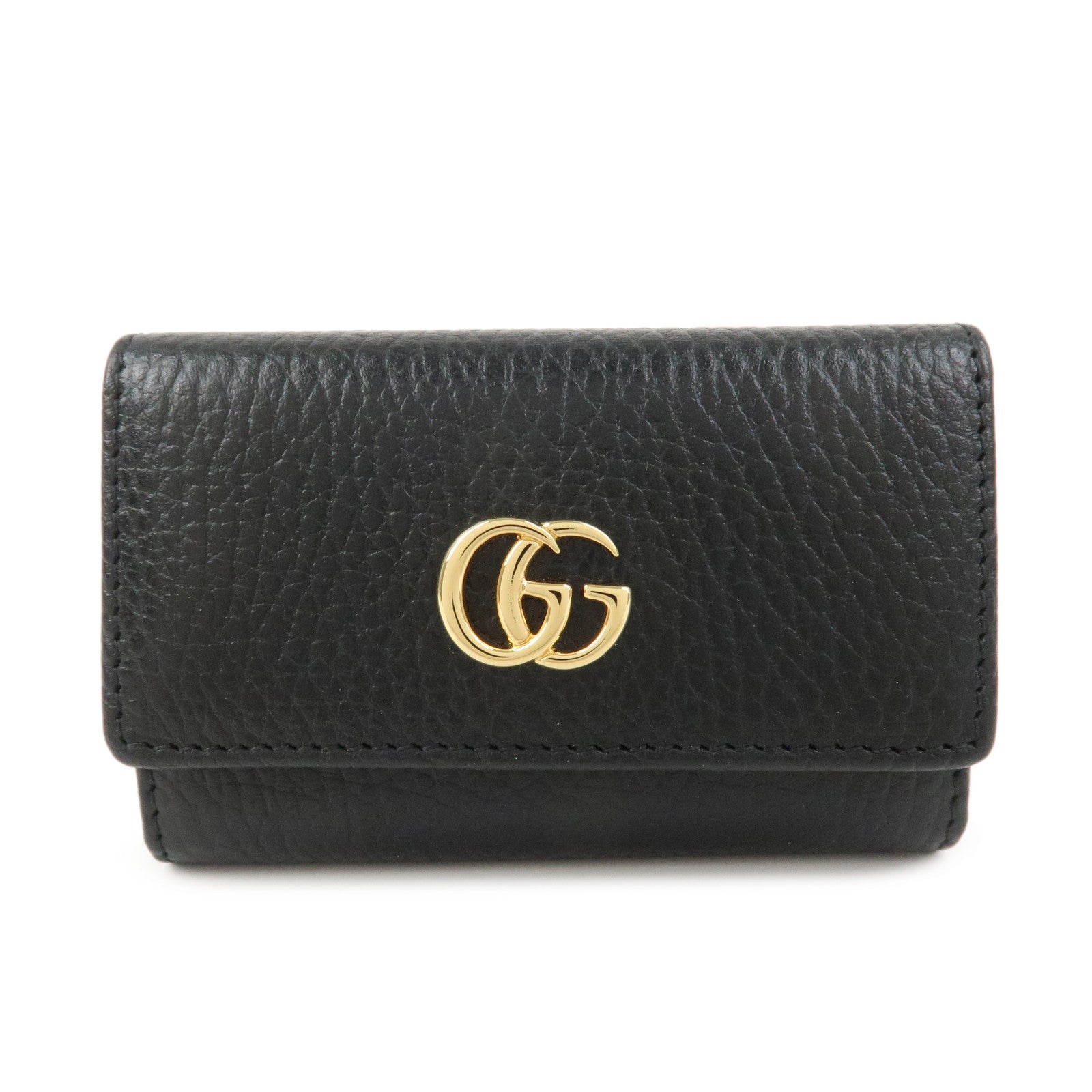 GUCCI GG Marmont Logo Leather 6 Key Case 456118
