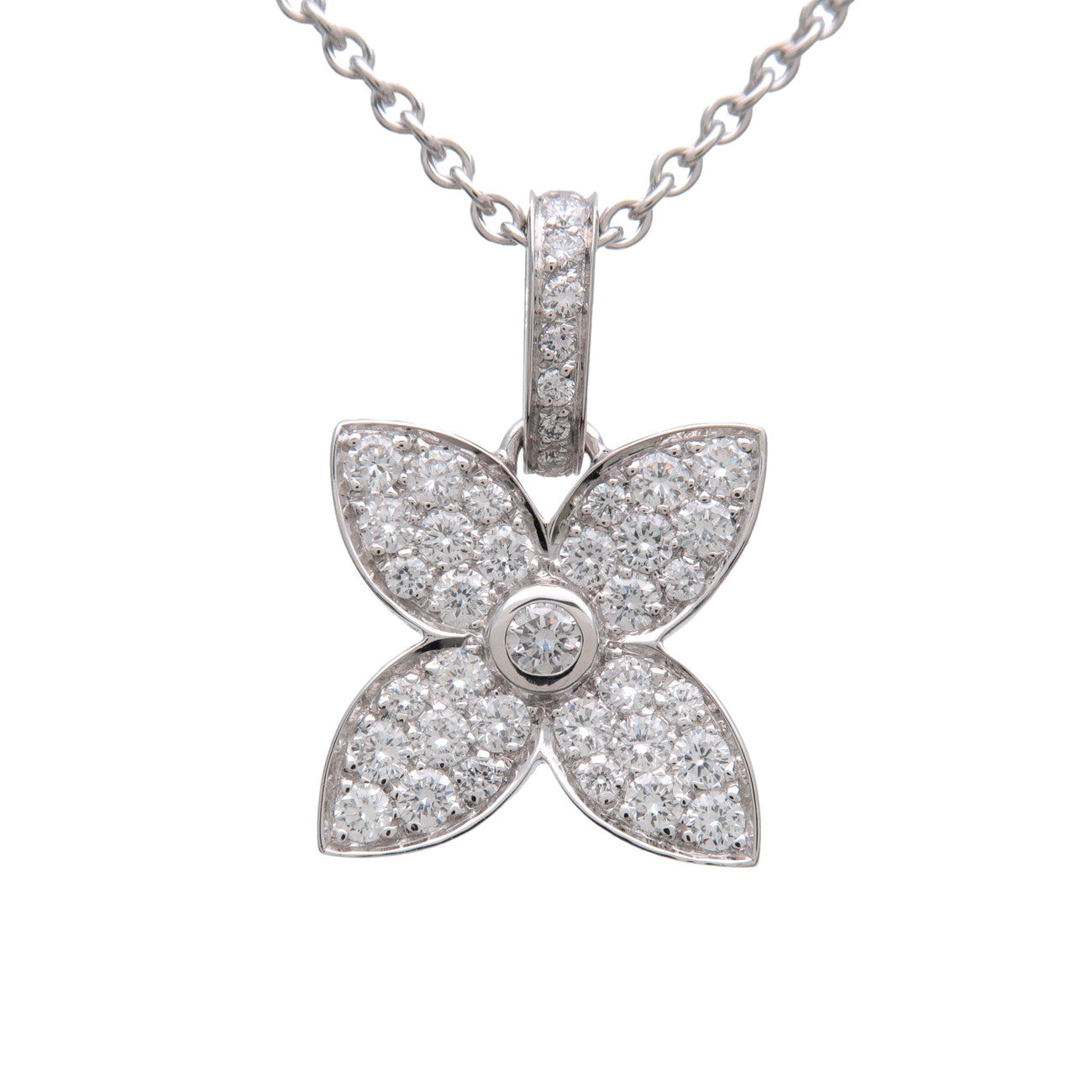 Louis Vuitton Diamond Necklace Pendentif Craquant PM K18 750WG