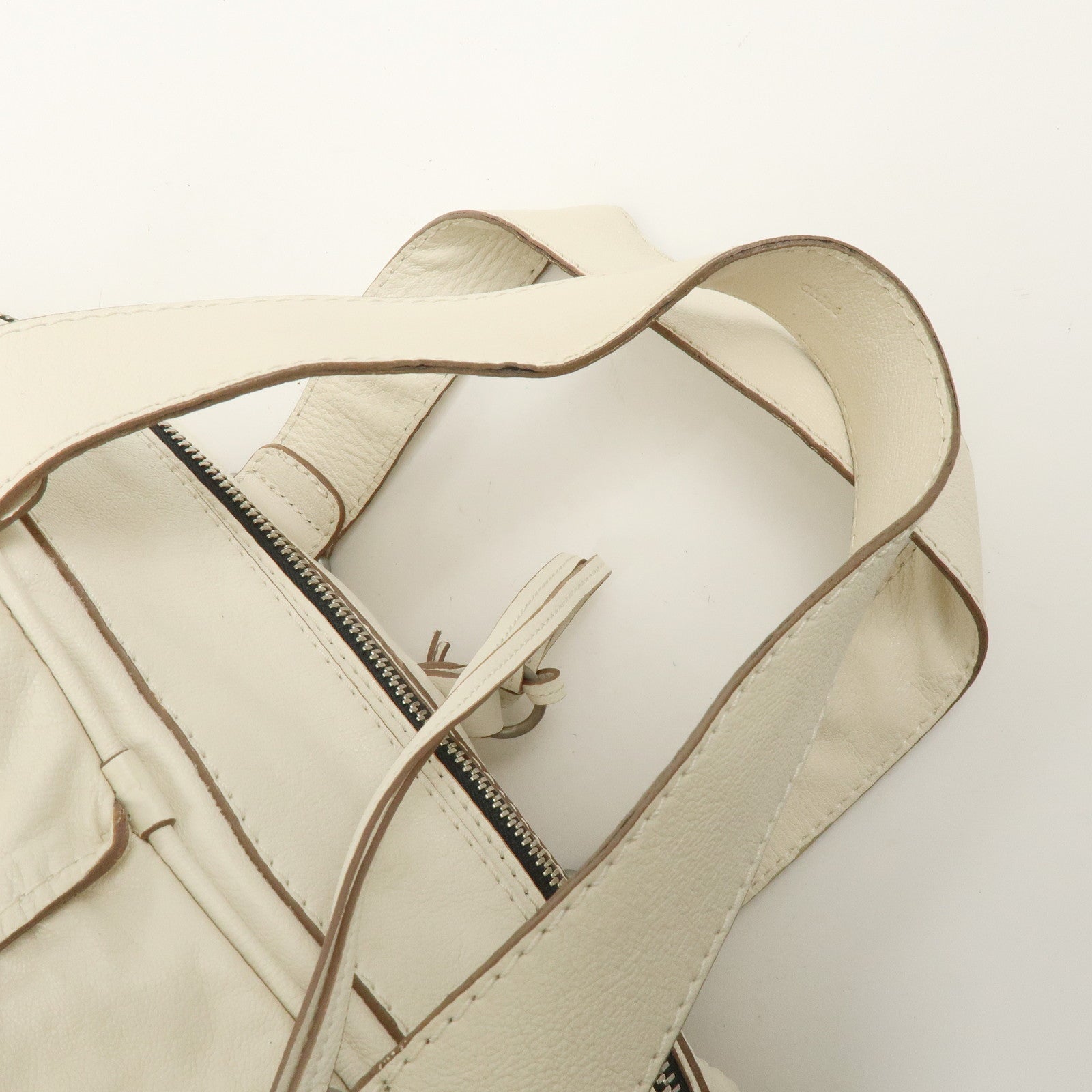 Chloe Betty Leather Shoulder Bag Satchel Bag Ivory