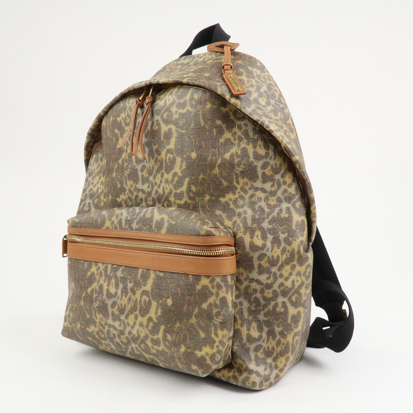 SAINT LAURENT PARIS PVC Leather Backpack Rucksuck Animal 534967