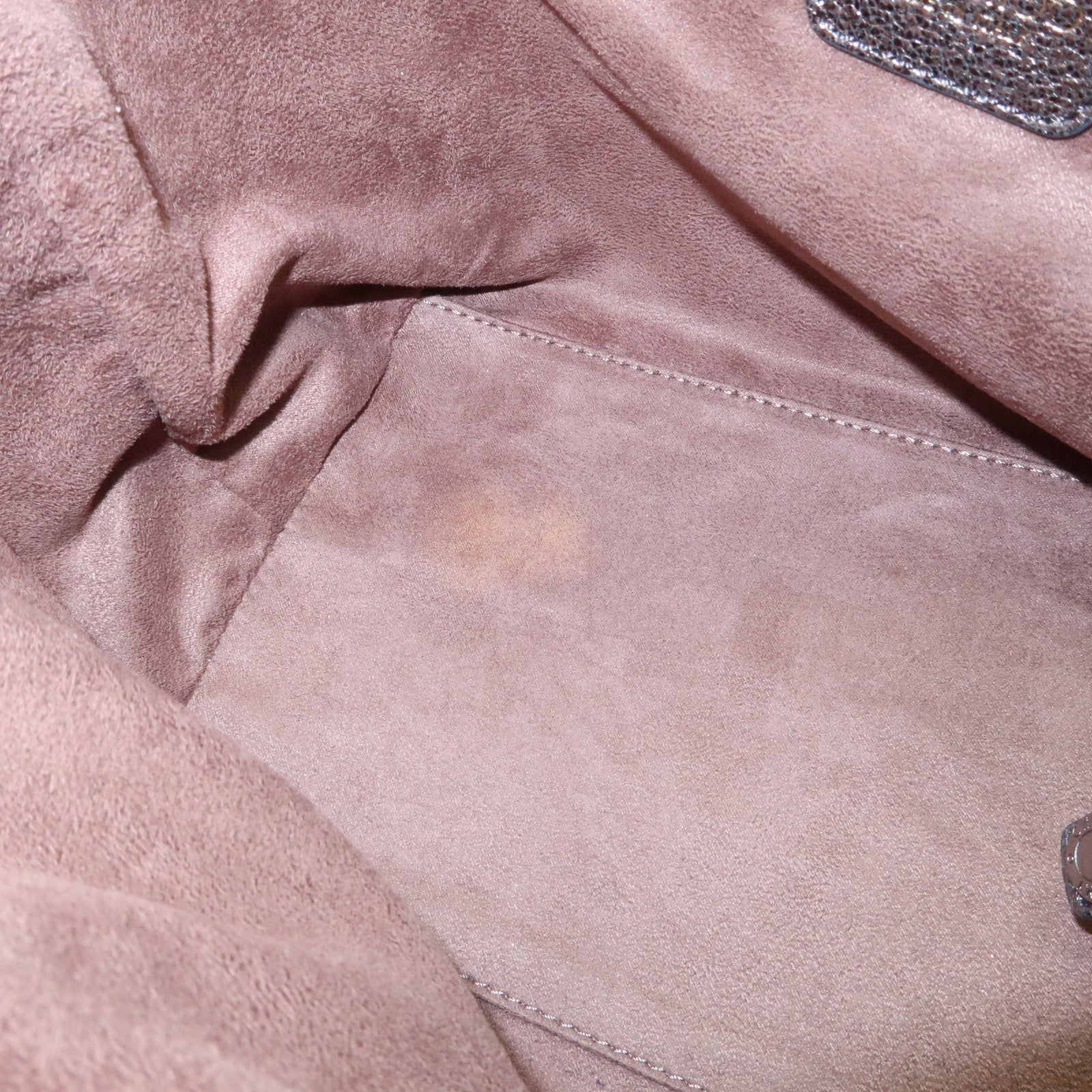 JIMMY CHOO Sophia Studs Leather Tote Bag Shoulder Bag Silver