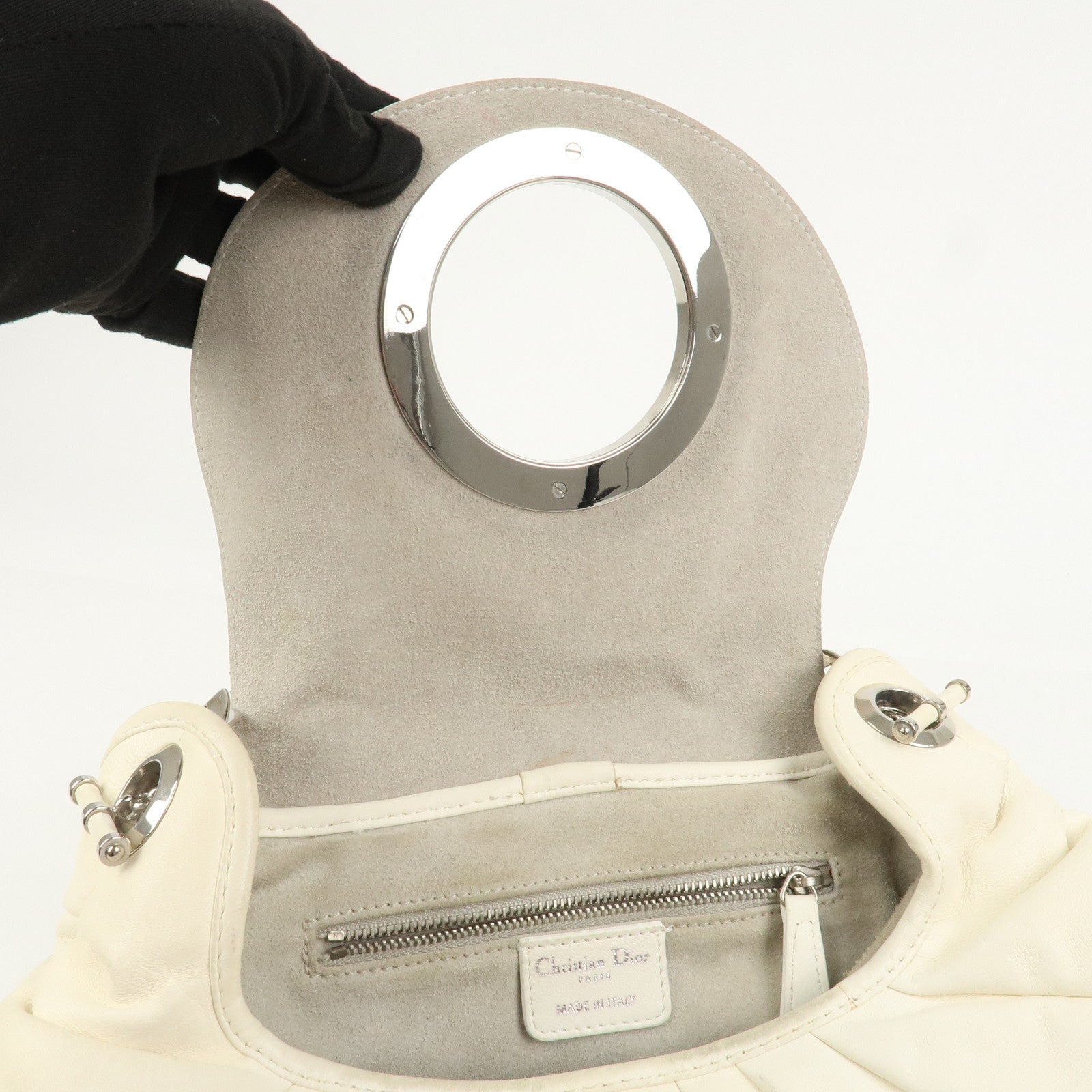 Christian Dior Jazz Club Logo Leather Hand Bag Chain Shoulder Bag