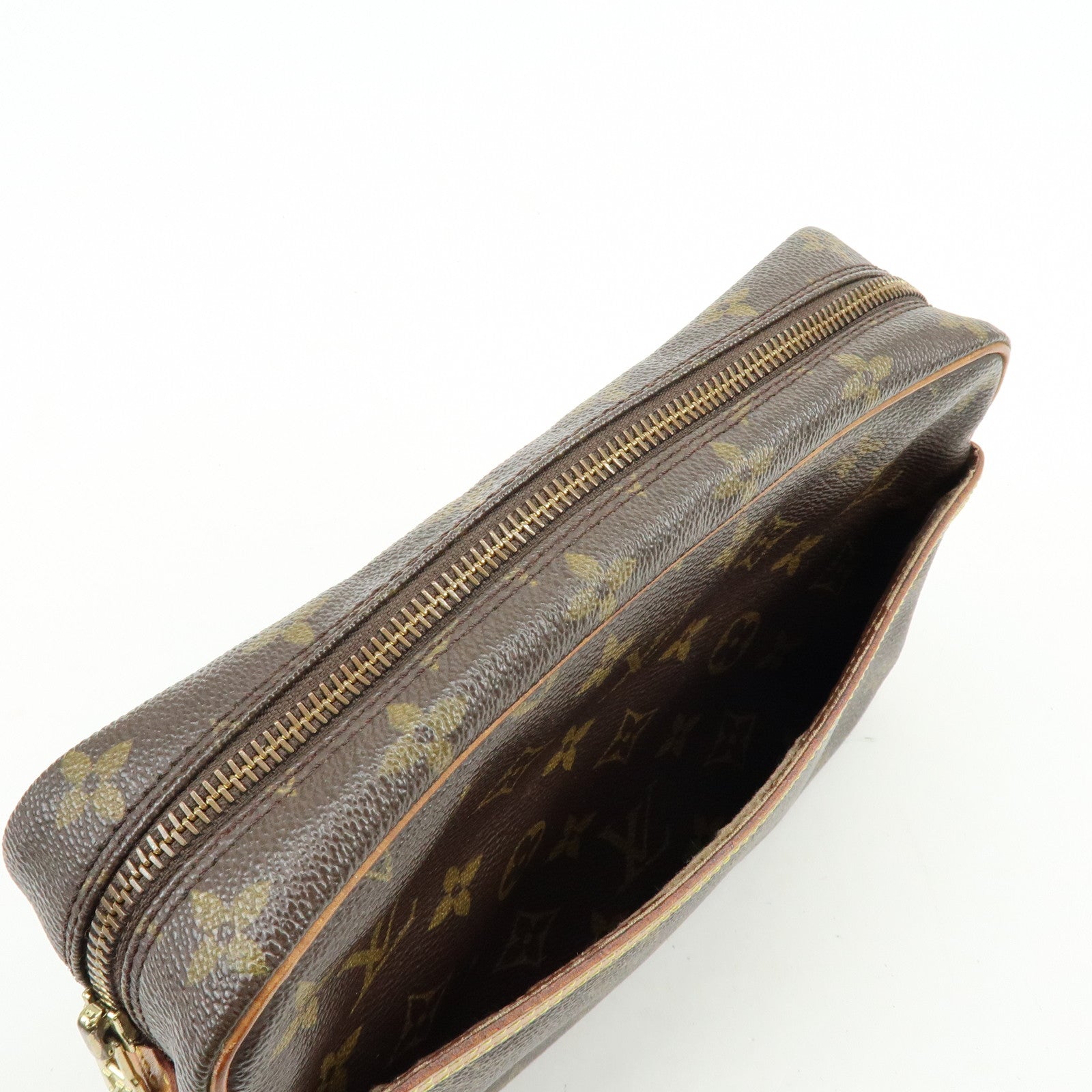 Louis Vuitton Monogram Compiegne 28 Pouch Clutch Bag Brown M51845