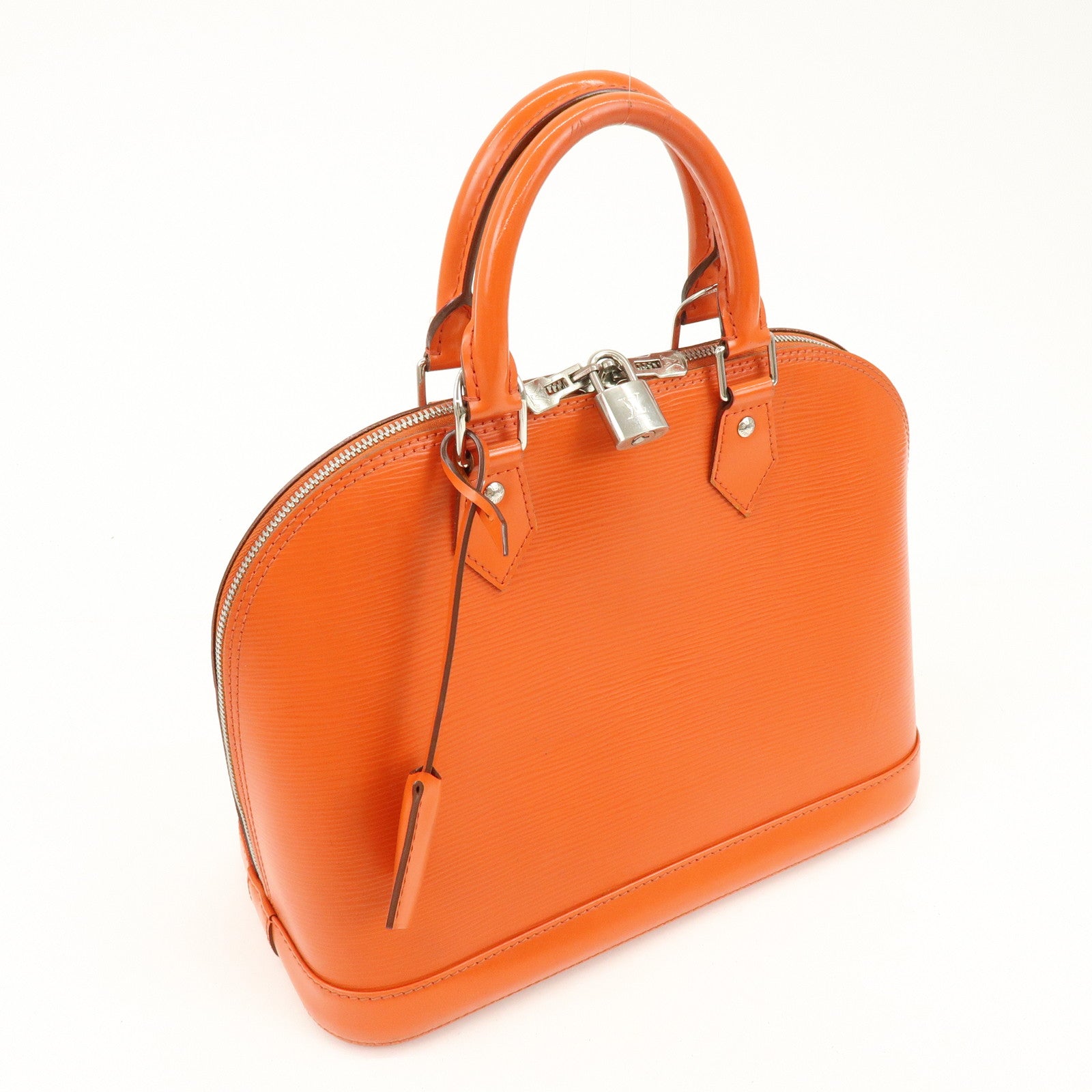 Louis Vuitton Epi Leather Alma PM Hand Bag Pimont Orange M40623