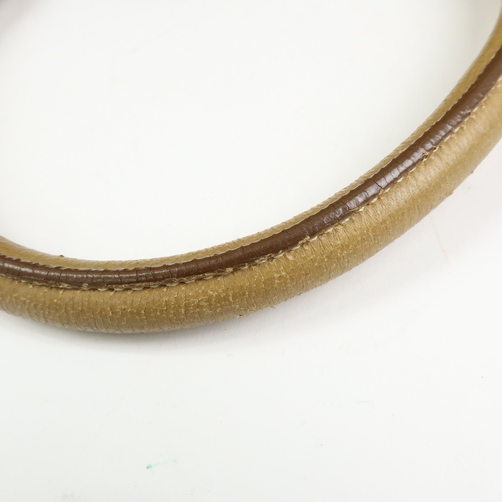 PRADA Logo Leather Boston Bag Hand Bag Travel Bag Brown