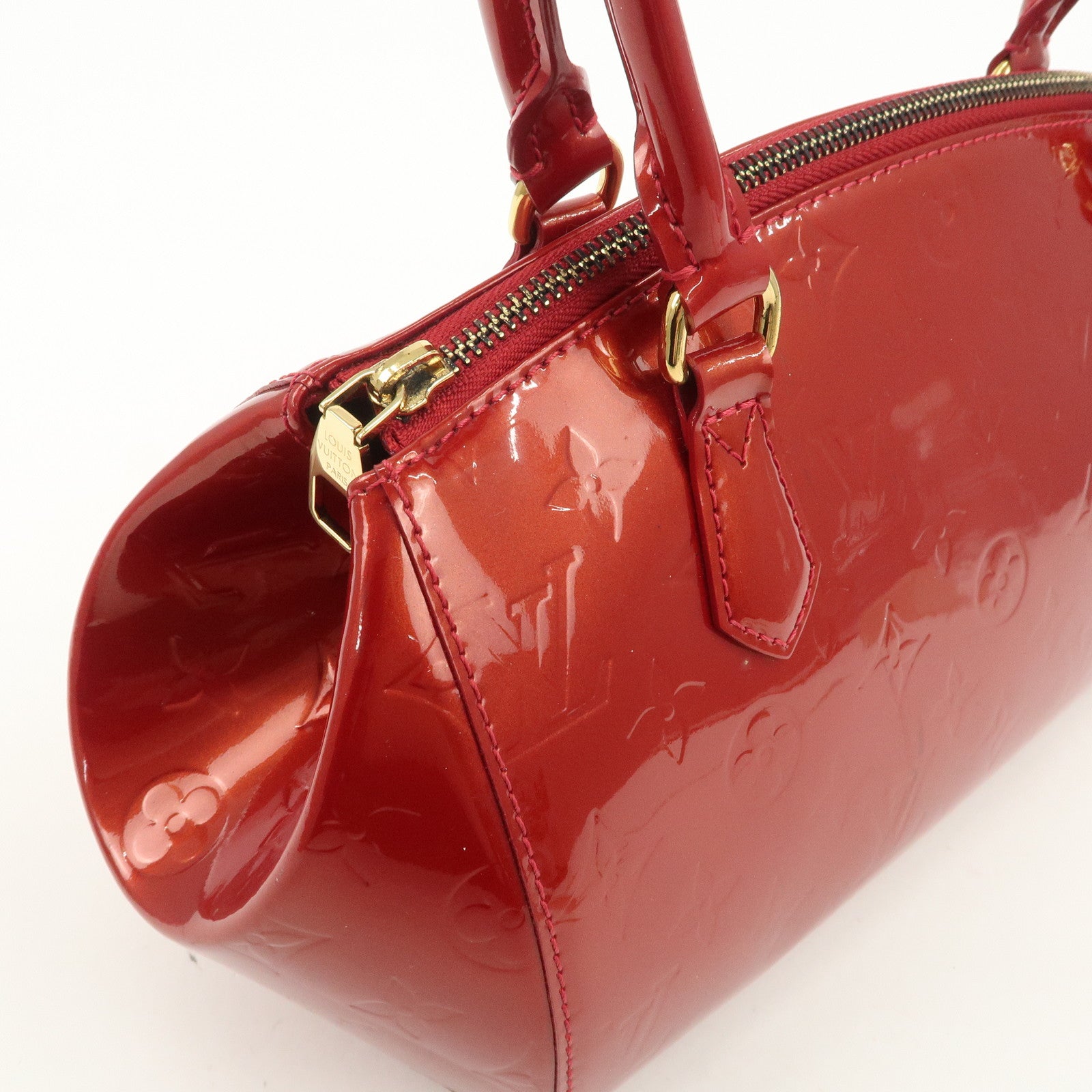 Louis Vuitton Monogram Vernis Sherwood PM Shoulder Bag Red M91494