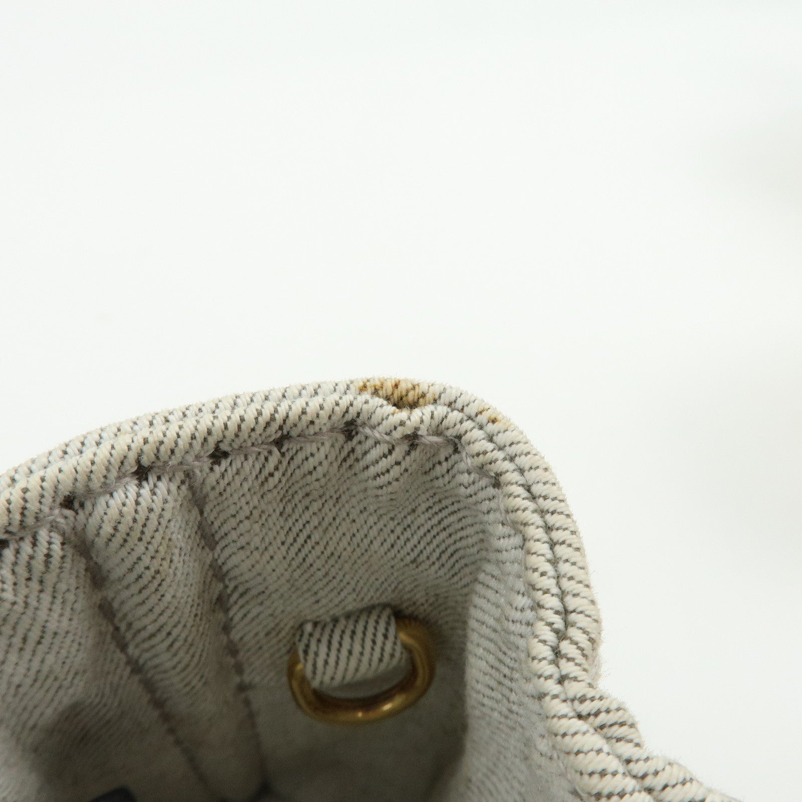 PRADA Canapa Mini Denim 2Way Bag Hand Shoulder Bag Gray 1BG439