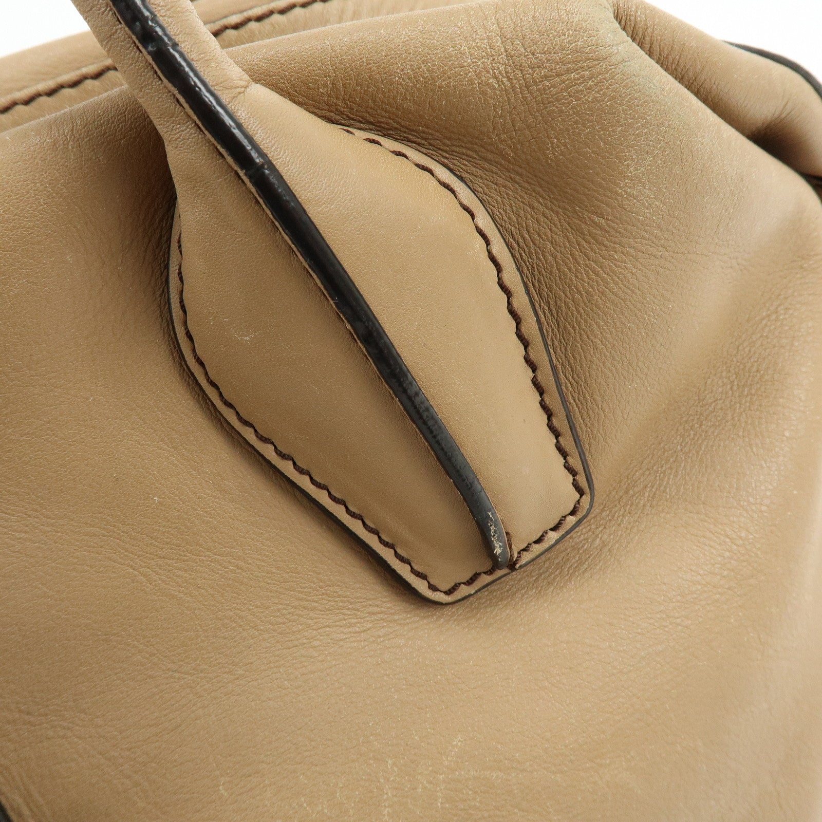 TOD'S D-Cube Leather 2Way Bag Hand Bag Shoulder Bag Beige